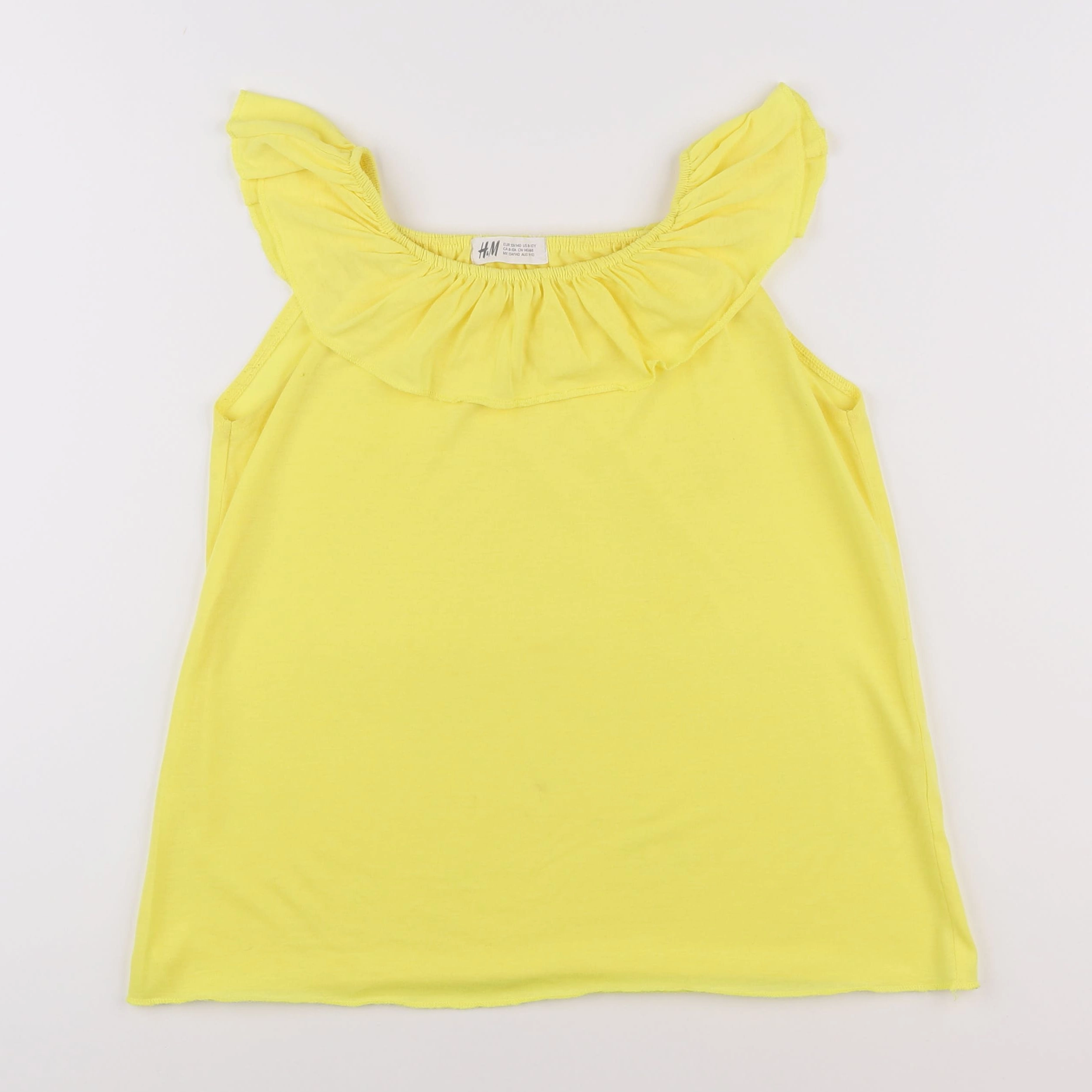 H&M - débardeur jaune - 8/10 ans