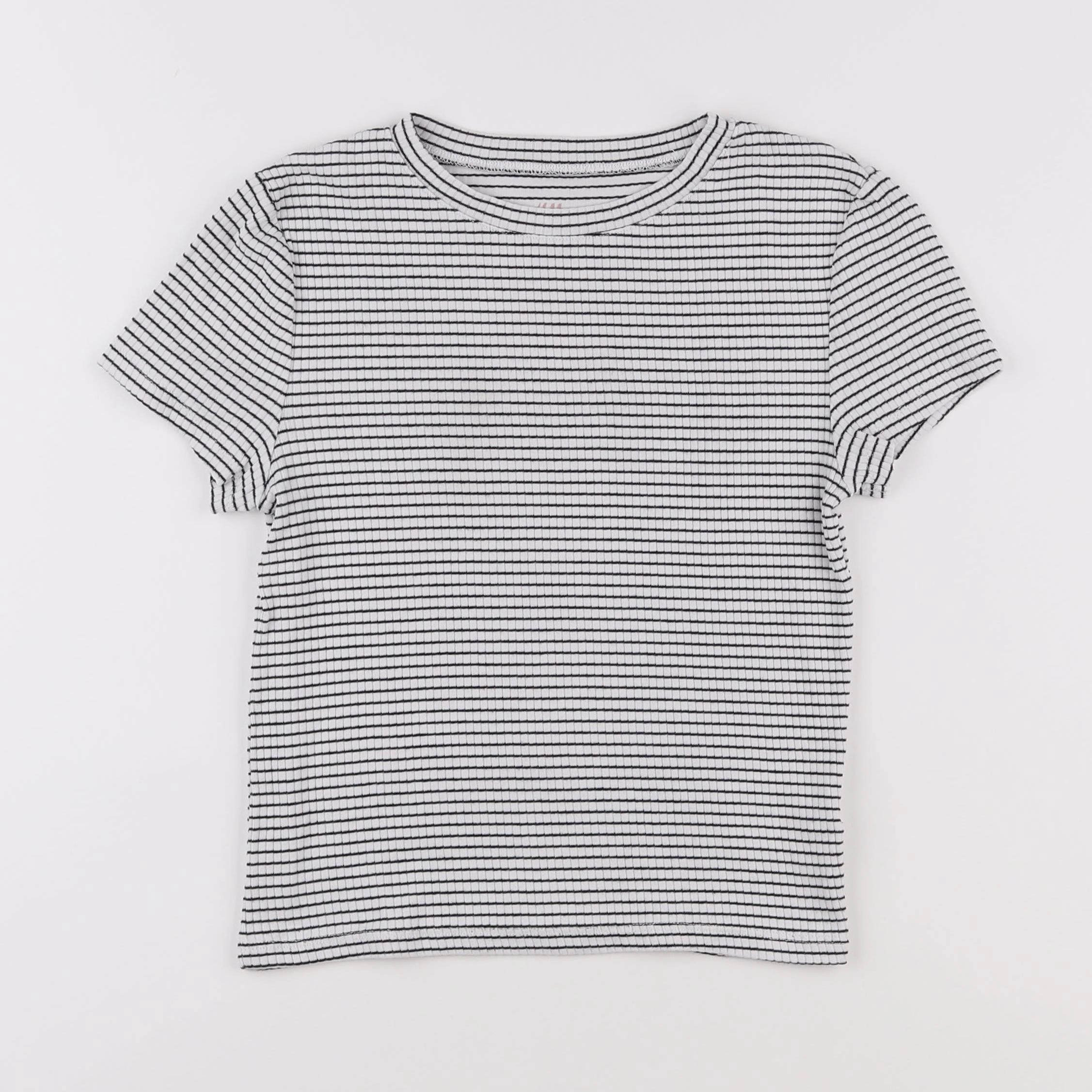 H&M - tee-shirt blanc, bleu - 10/12 ans