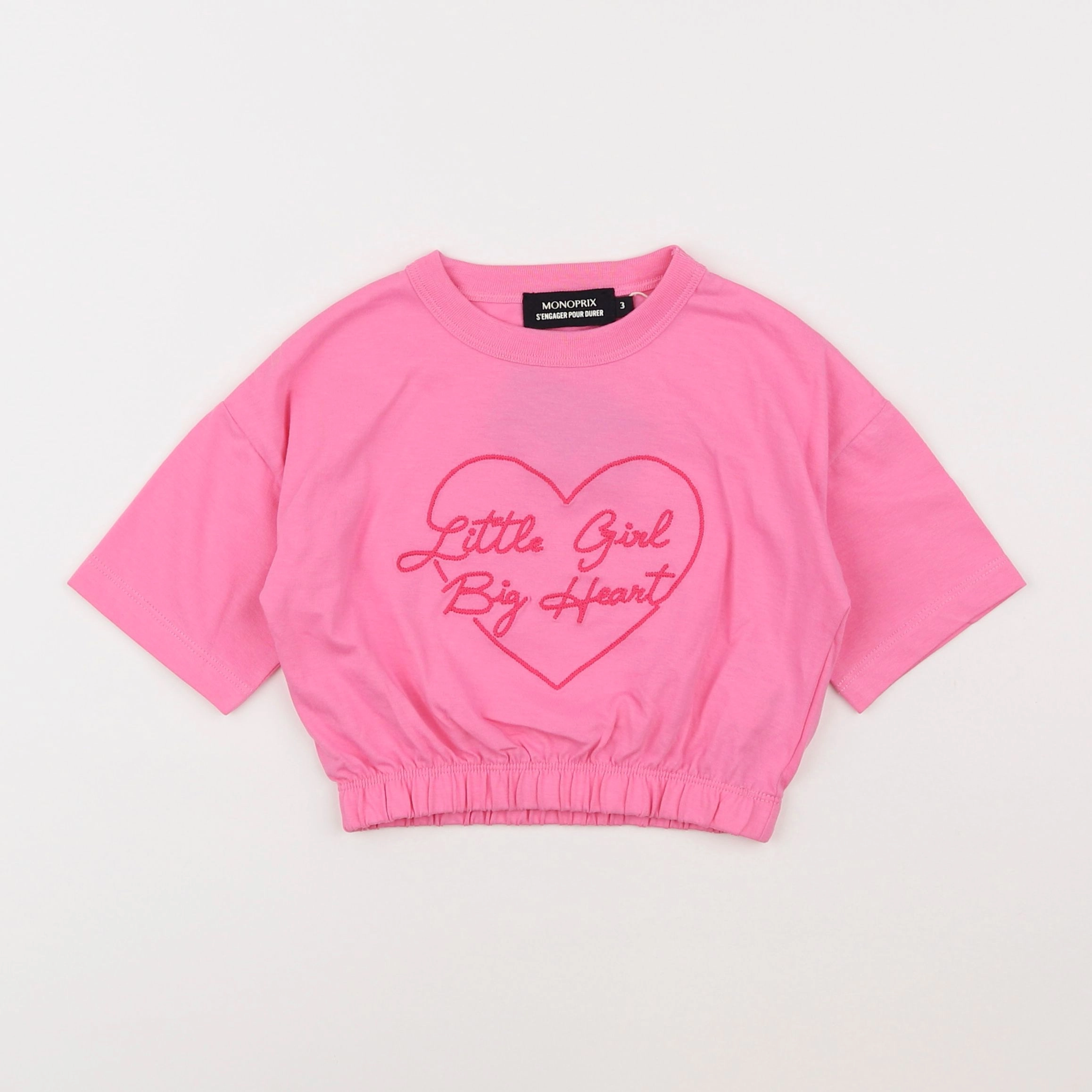 Monoprix - tee-shirt rose - 3 ans