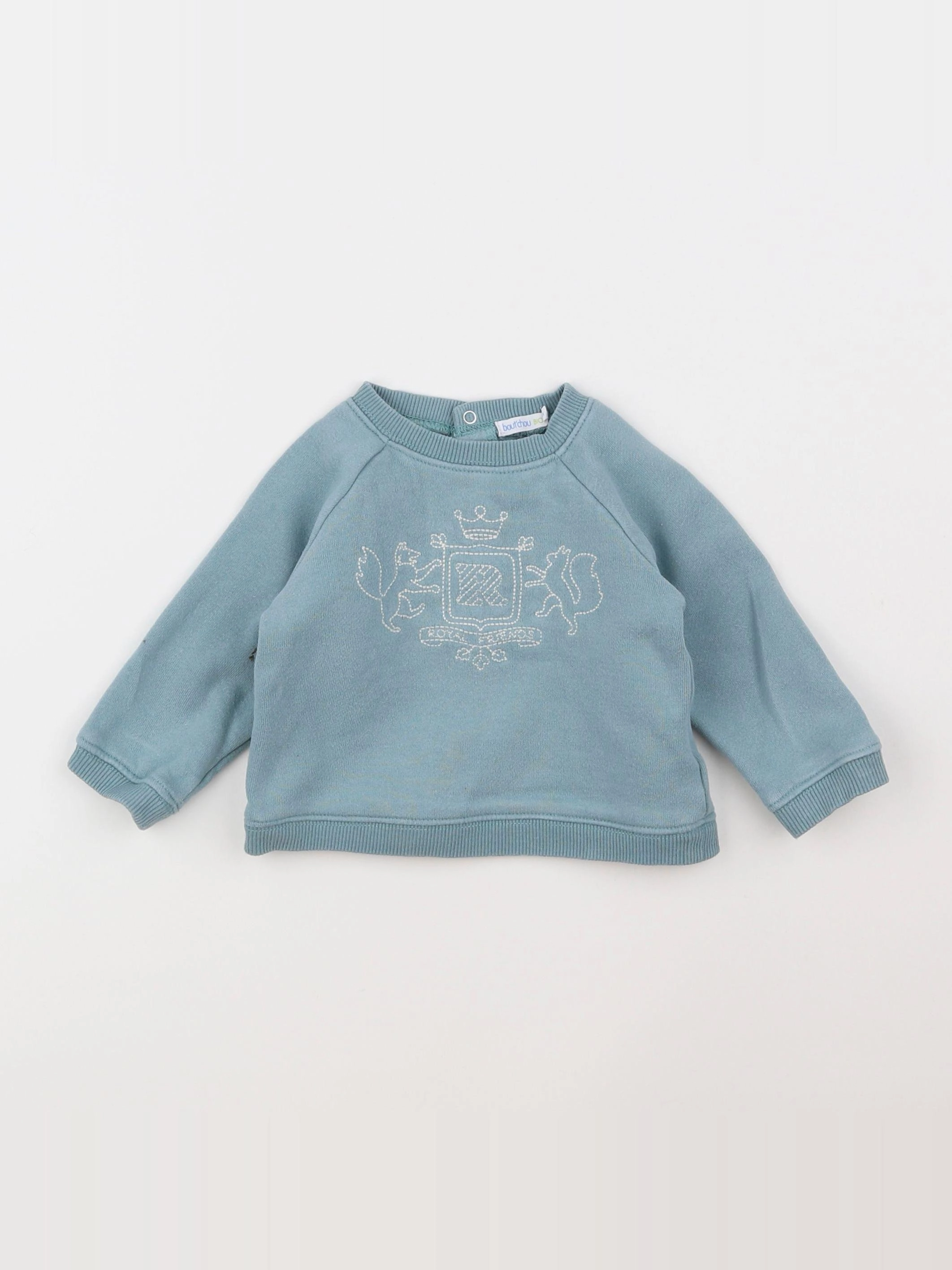 Boutchou - sweat bleu - 9 mois