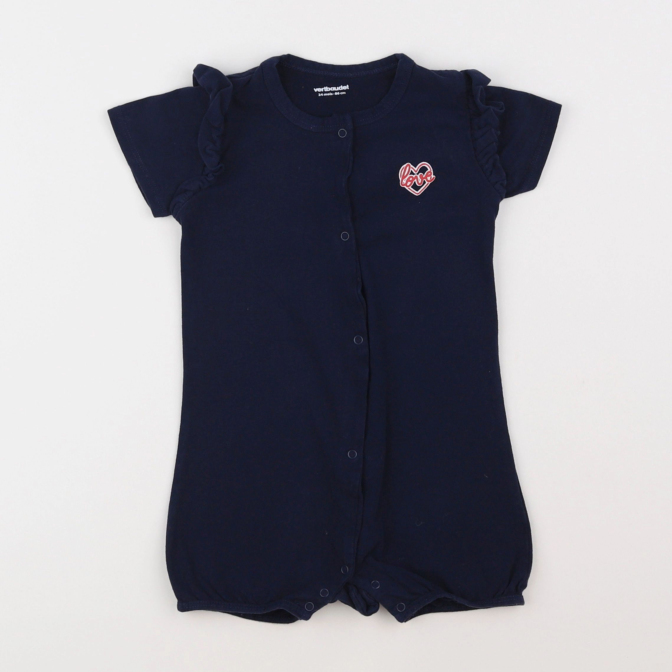 Vertbaudet - pyjama coton bleu - 2 ans