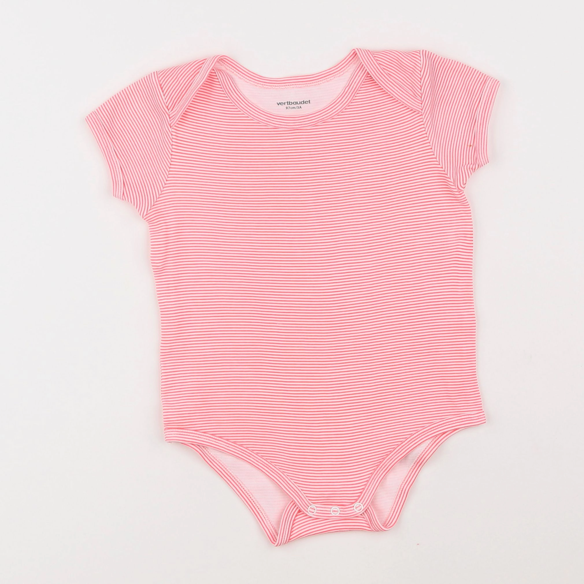 Vertbaudet - body rose fluo - 3 ans