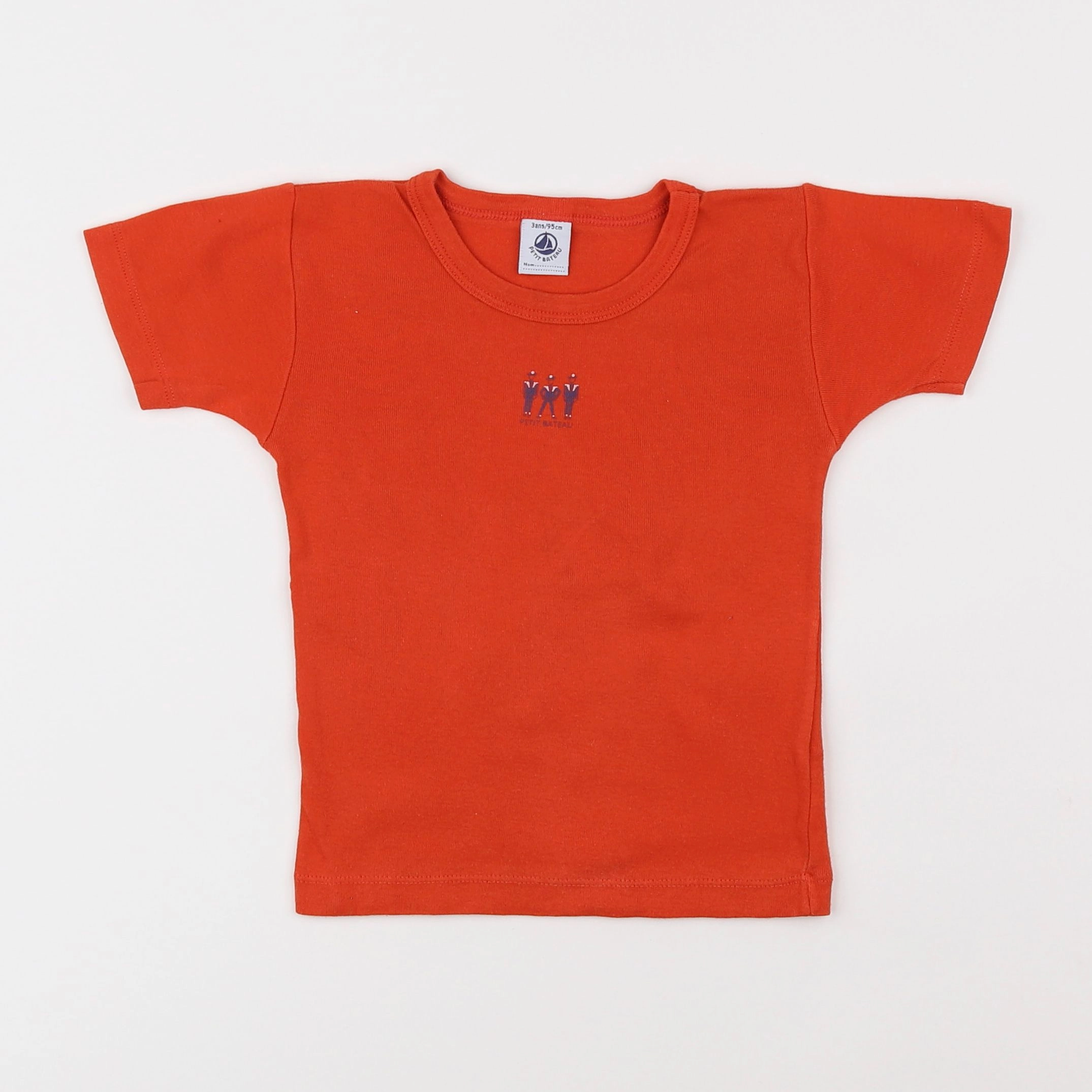 Petit Bateau - tee-shirt orange - 3 ans