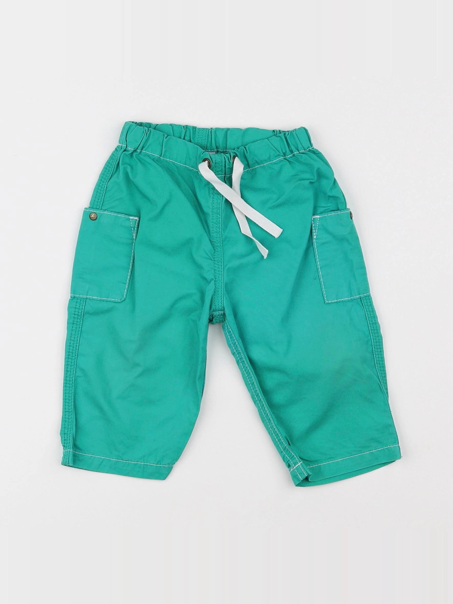 Petit Bateau - pantalon vert - 6 mois