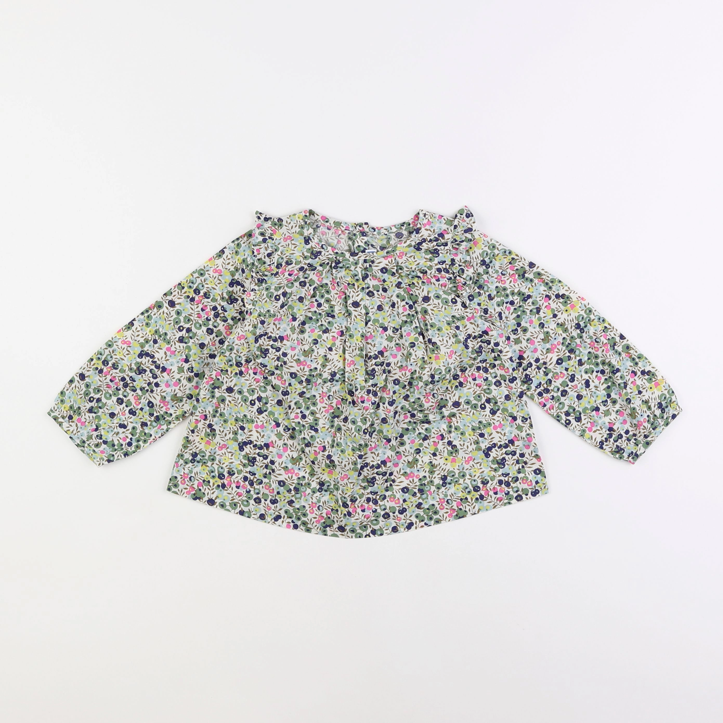 Jacadi - blouse liberty vert - 2 ans