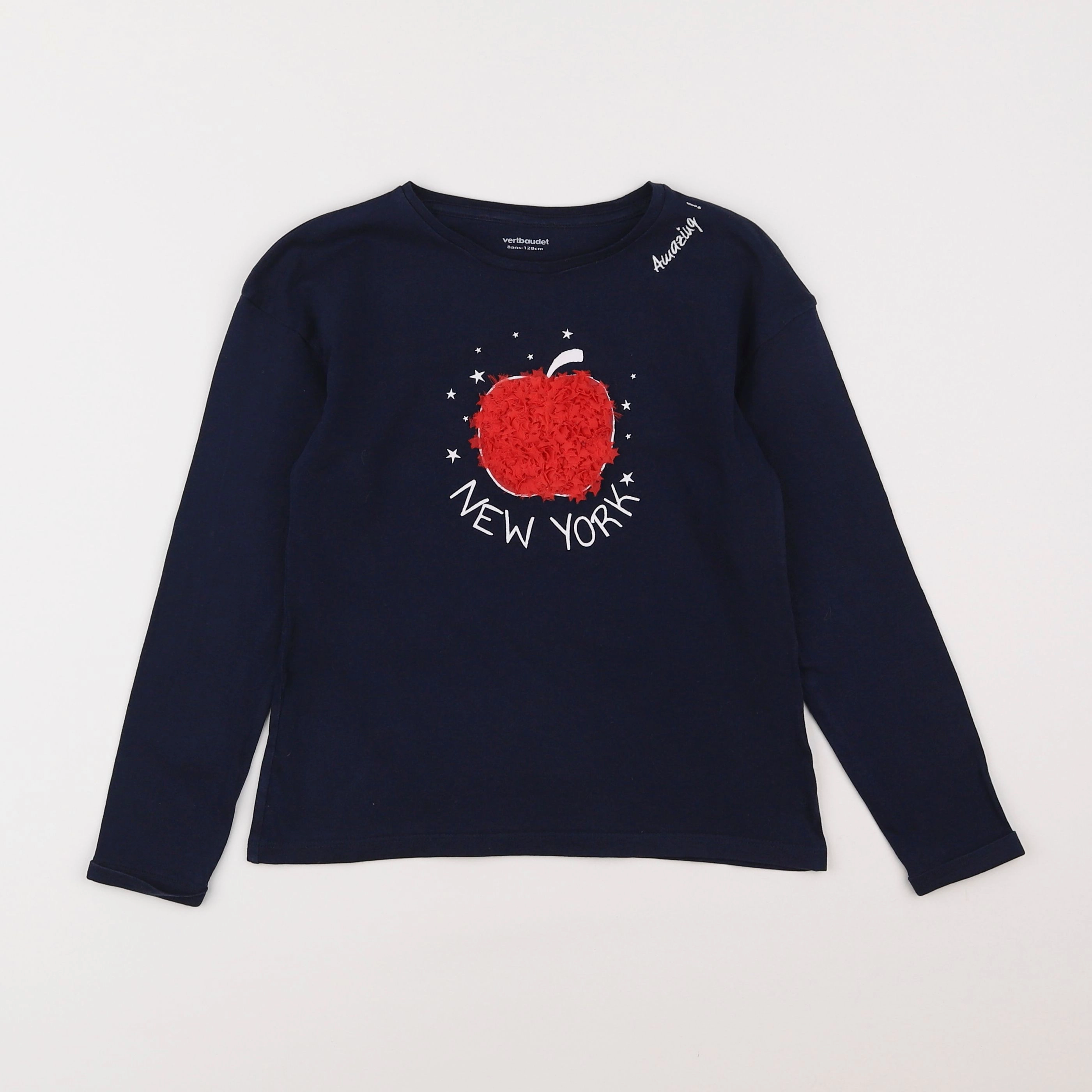 Vertbaudet - tee-shirt bleu - 8 ans
