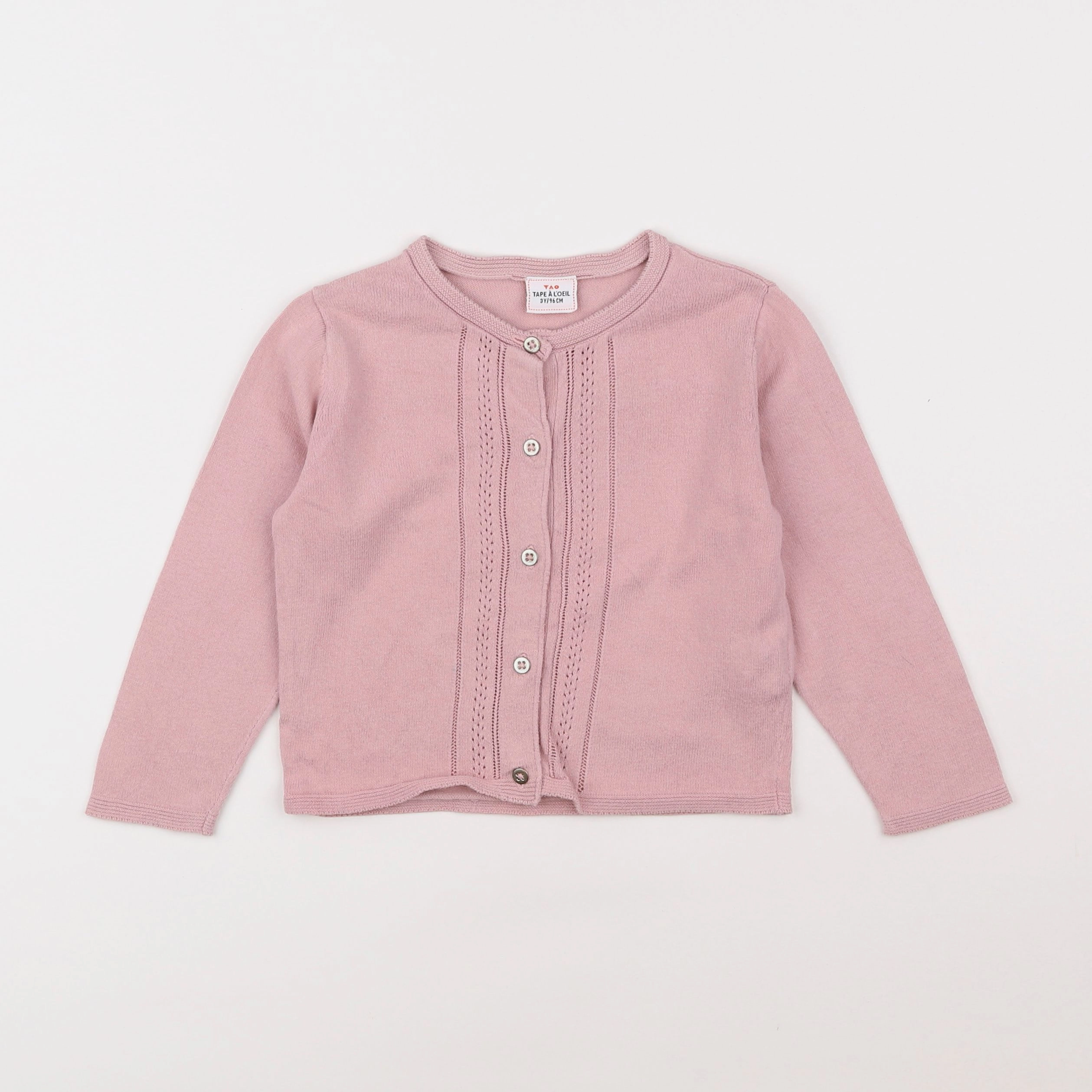 Tape à l'oeil - gilet rose - 3 ans