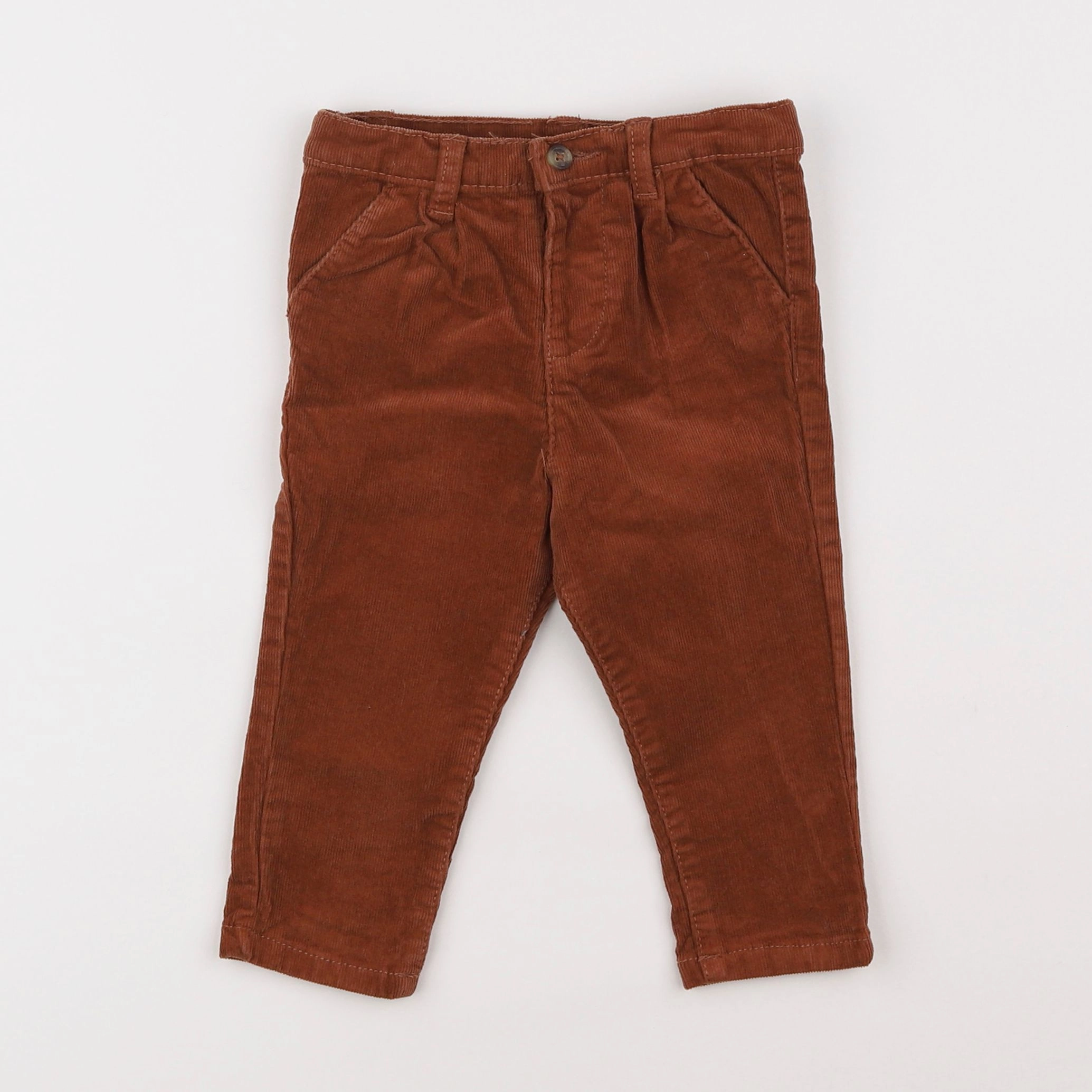 Vertbaudet - pantalon marron - 9 mois