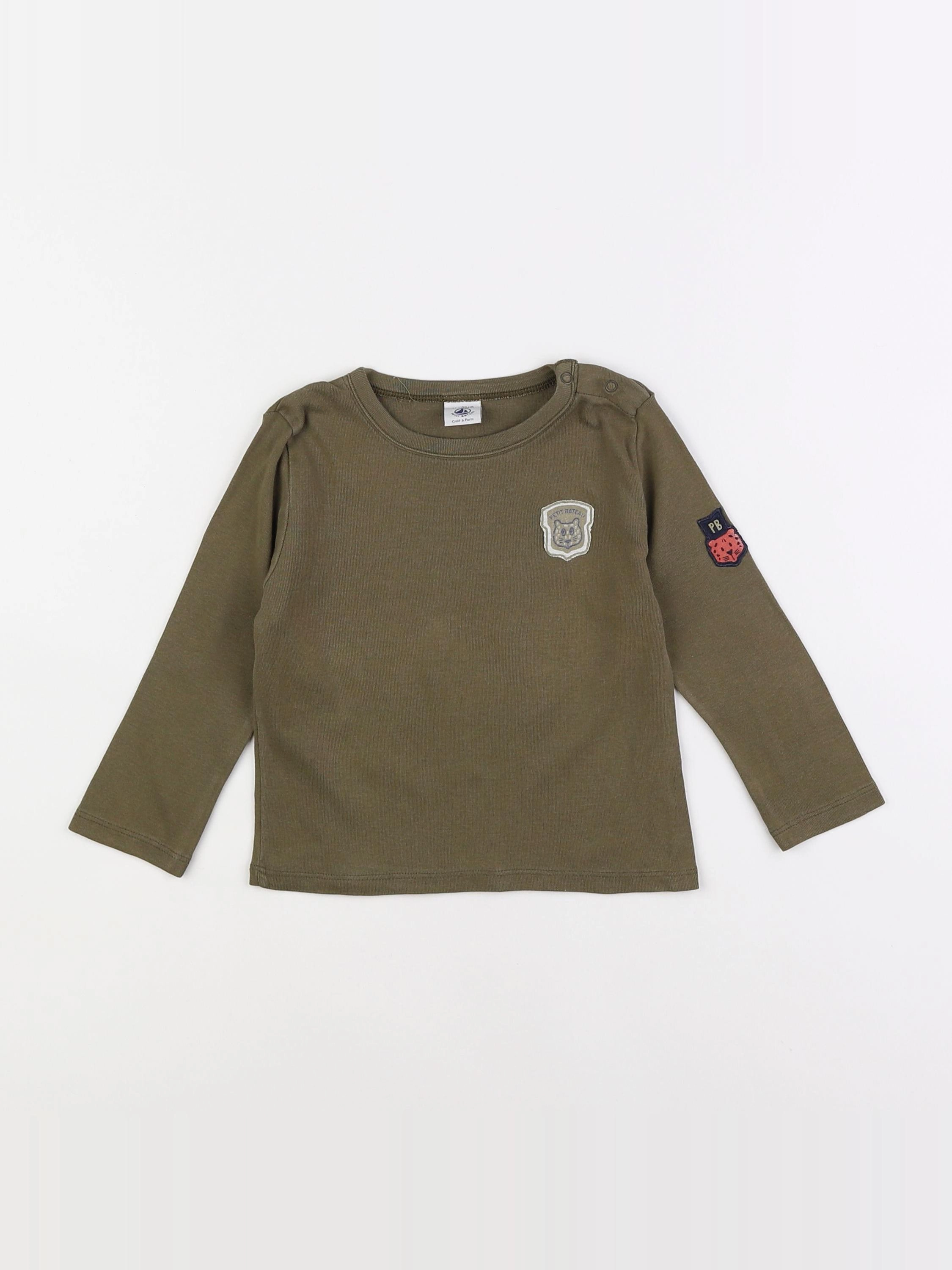 Petit Bateau - tee-shirt marron - 2 ans