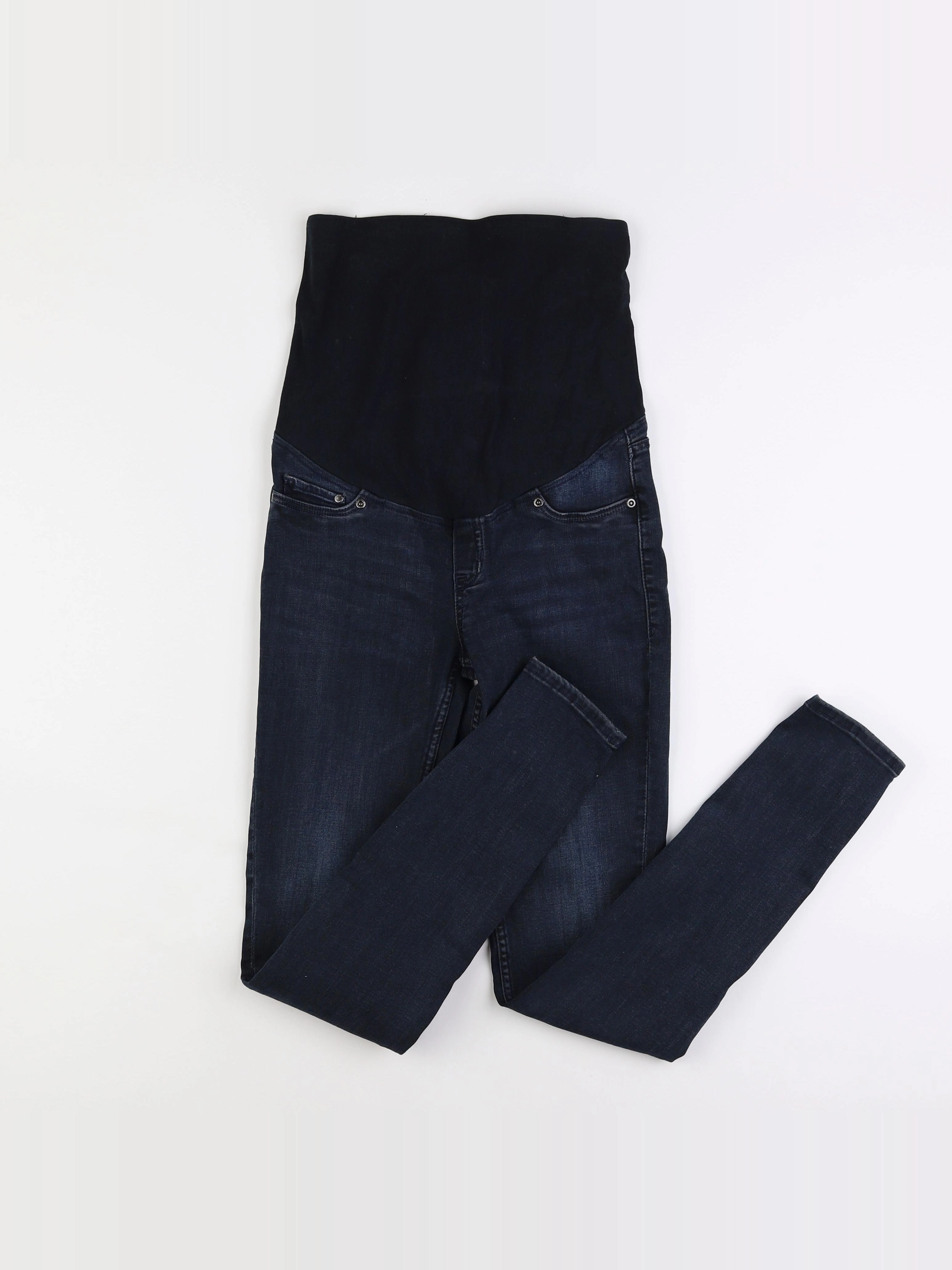 H&M - jean grossesse noir - 36