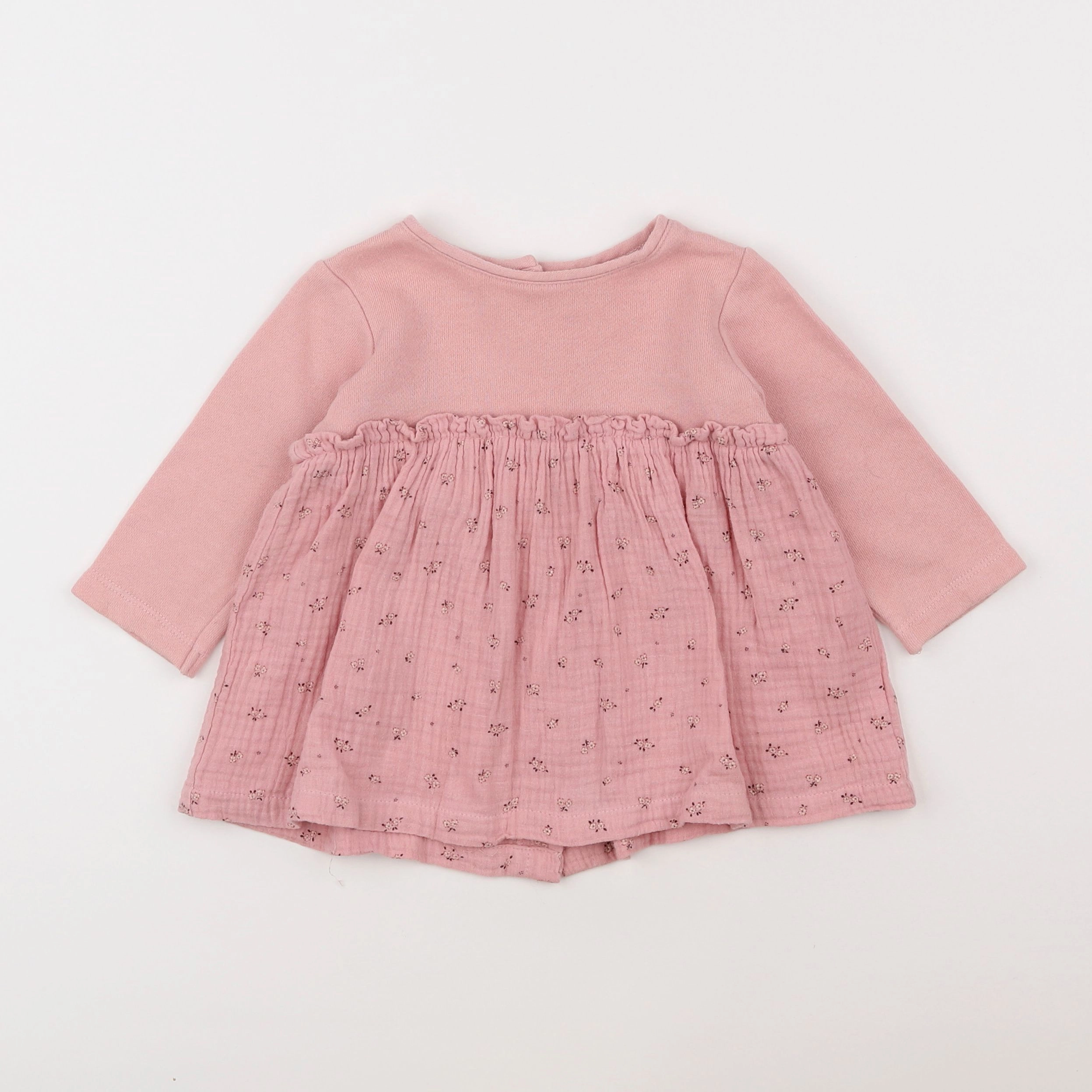 Vertbaudet - robe rose - 9 mois