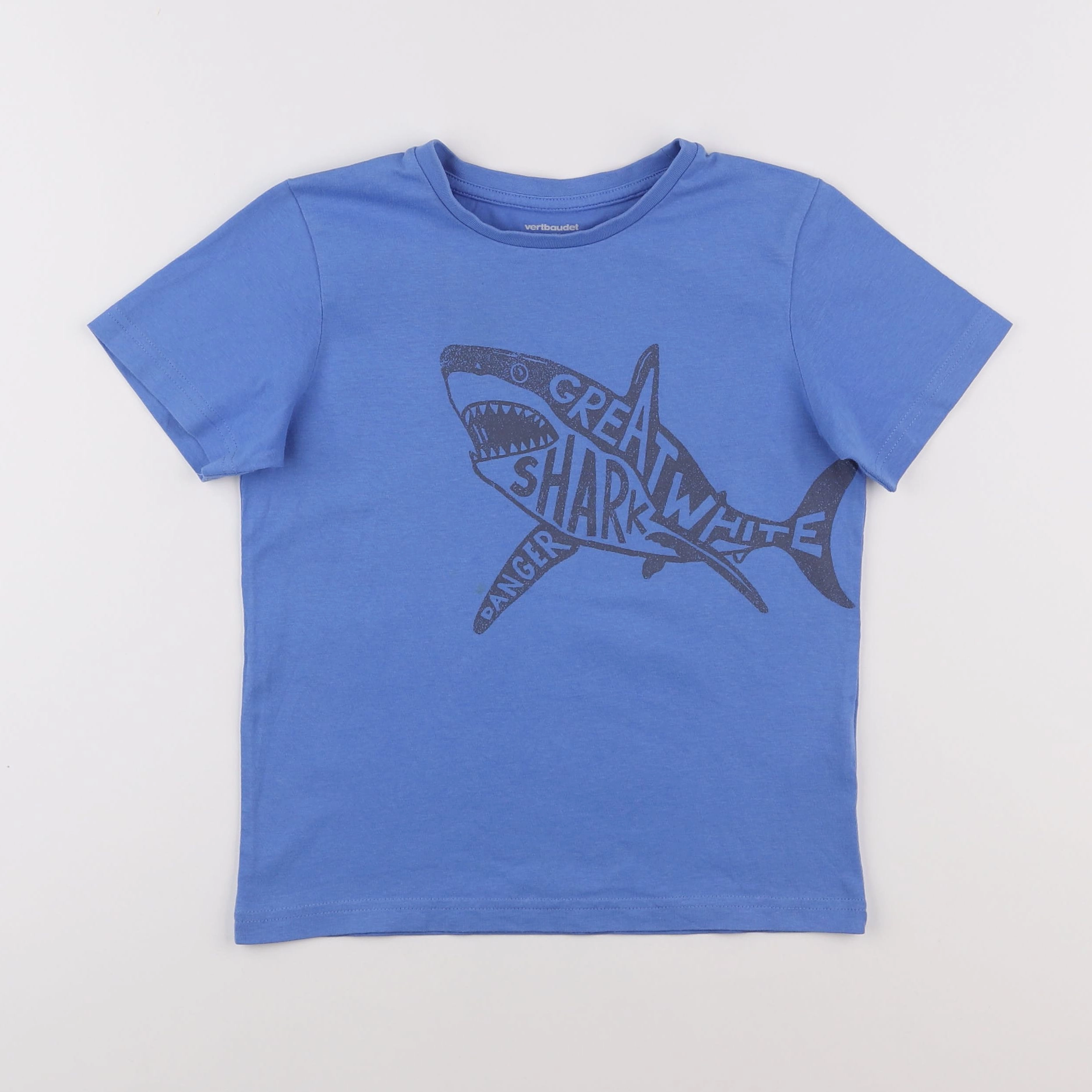 Vertbaudet - tee-shirt bleu - 8 ans