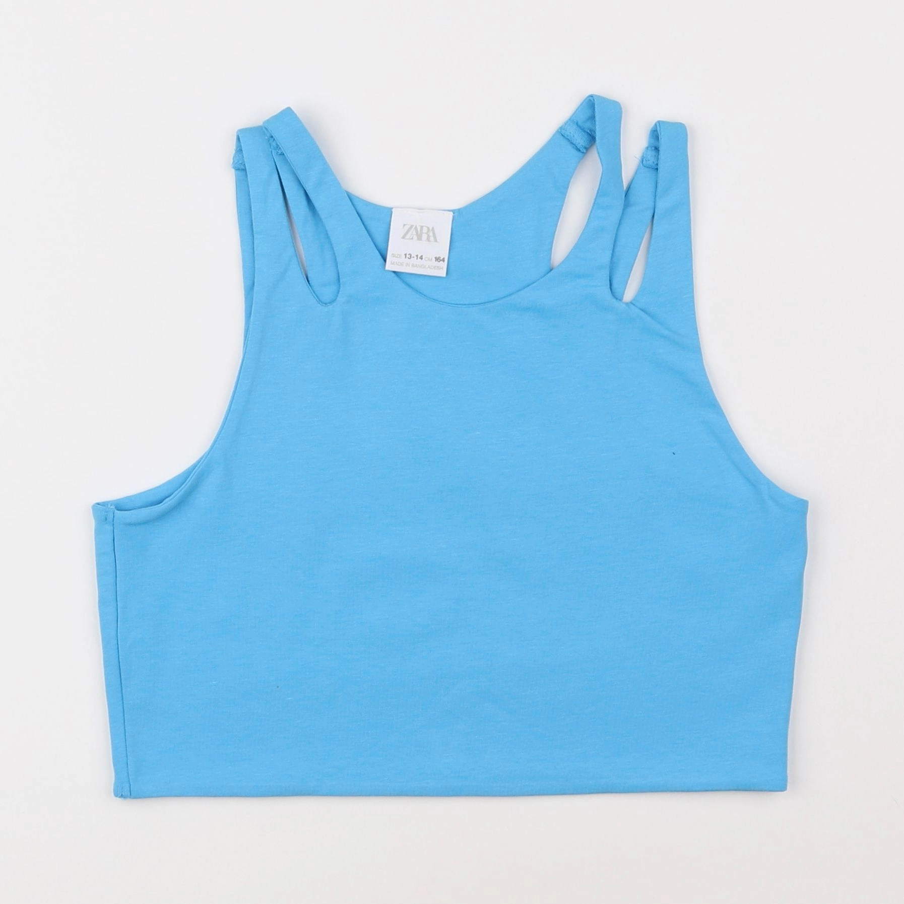 Zara - crop-top bleu - 13/14 ans