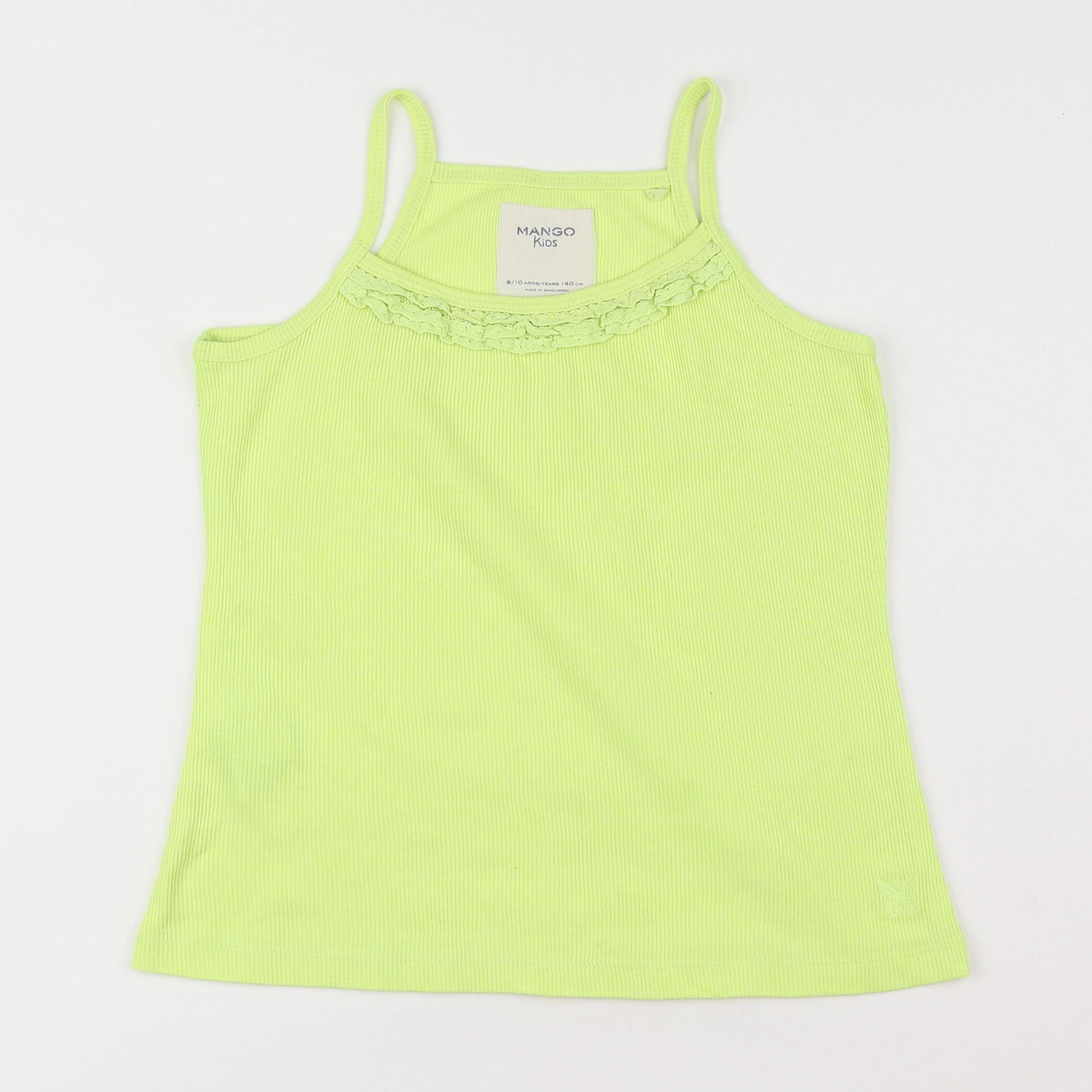 Mango - débardeur vert fluo - 9/10 ans