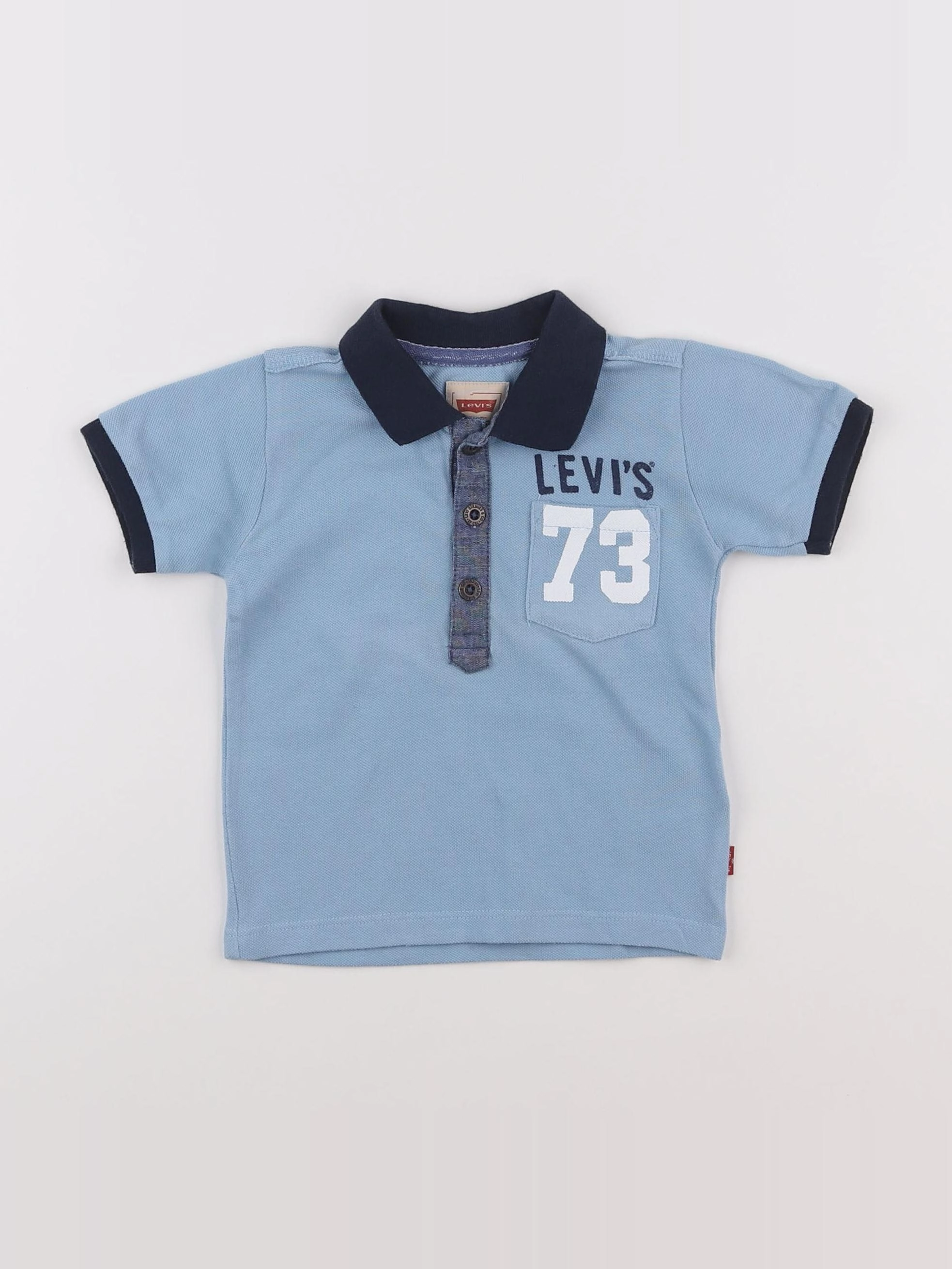 Levi's - polo bleu - 12 mois