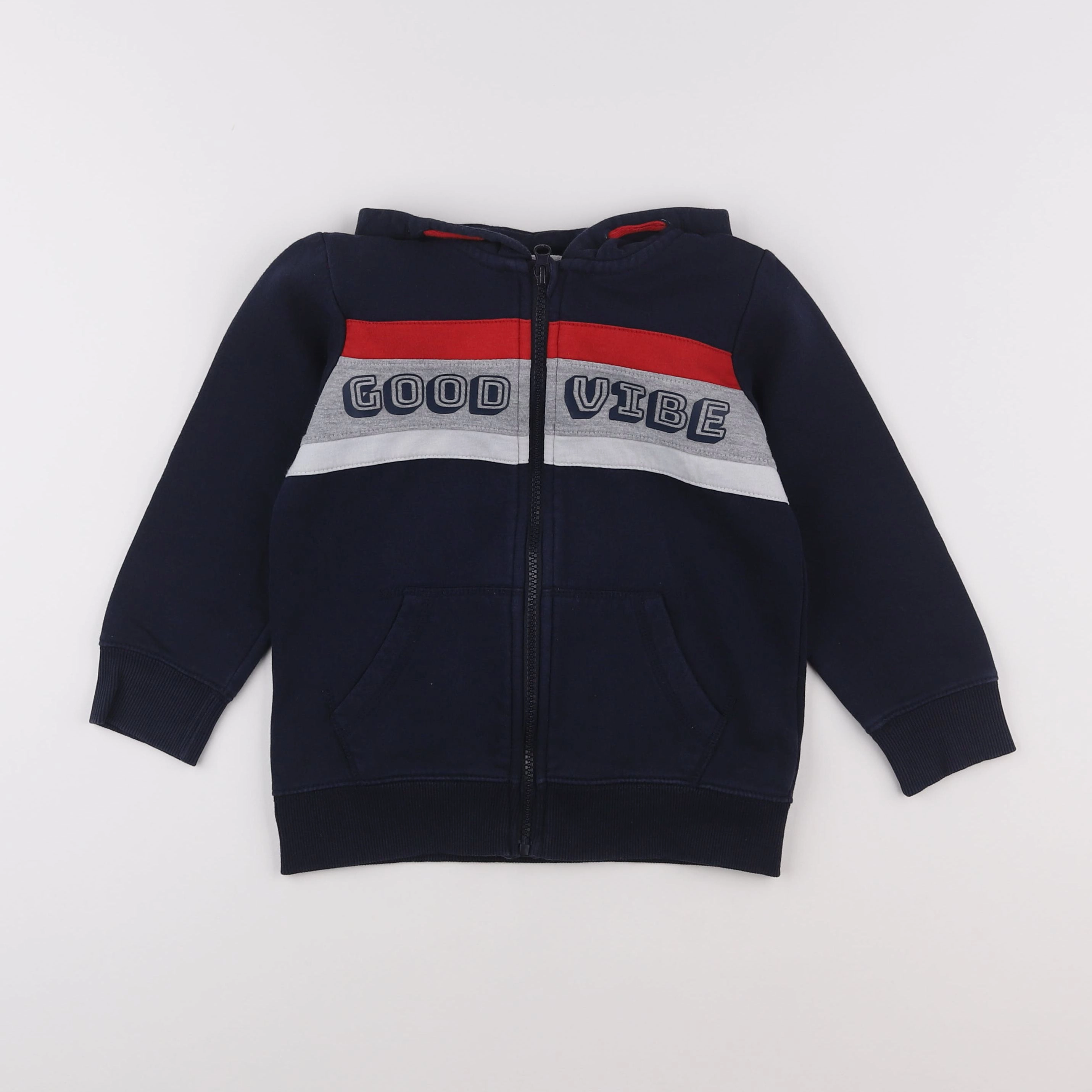 Vertbaudet - sweat bleu - 6 ans