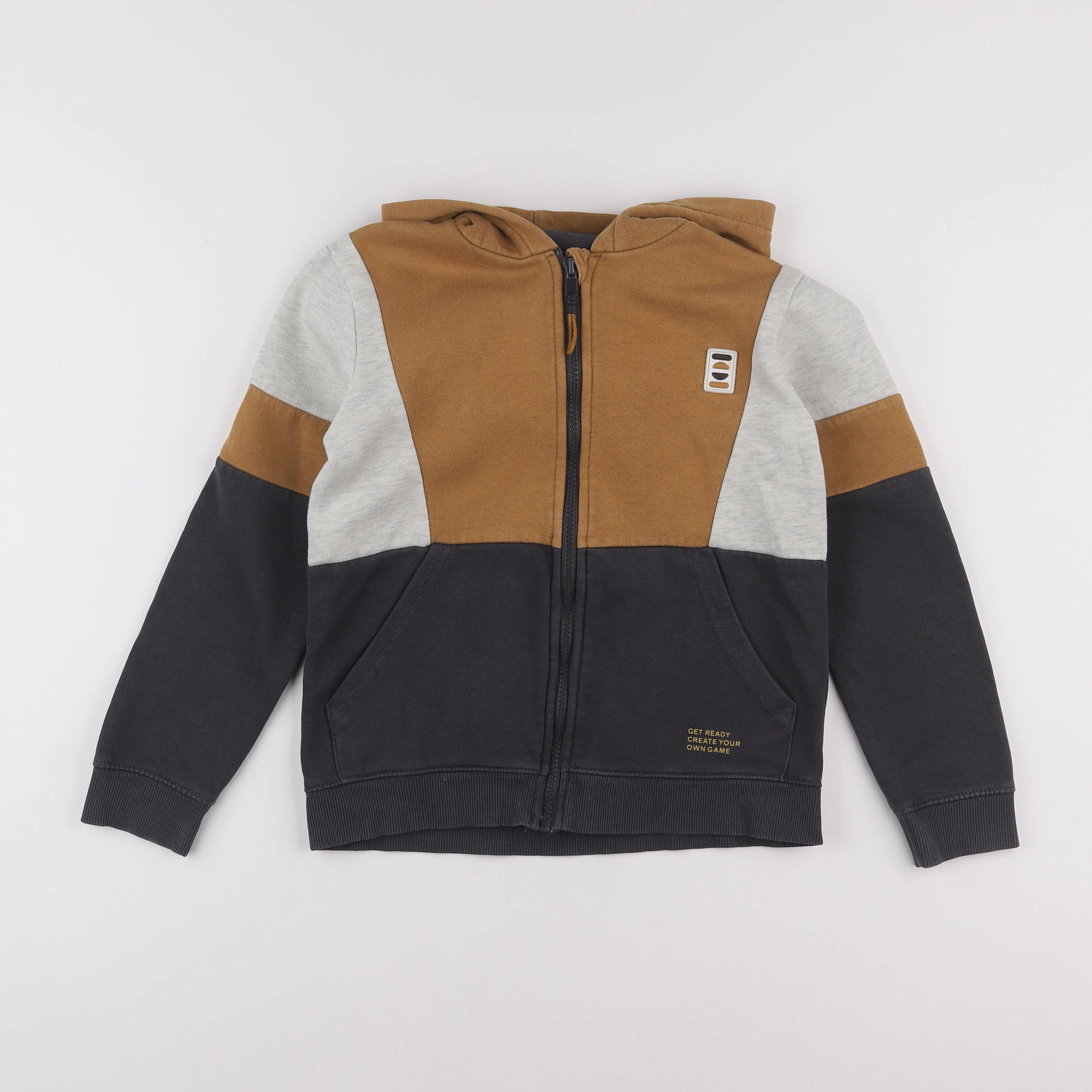 Vertbaudet - sweat marron - 10 ans