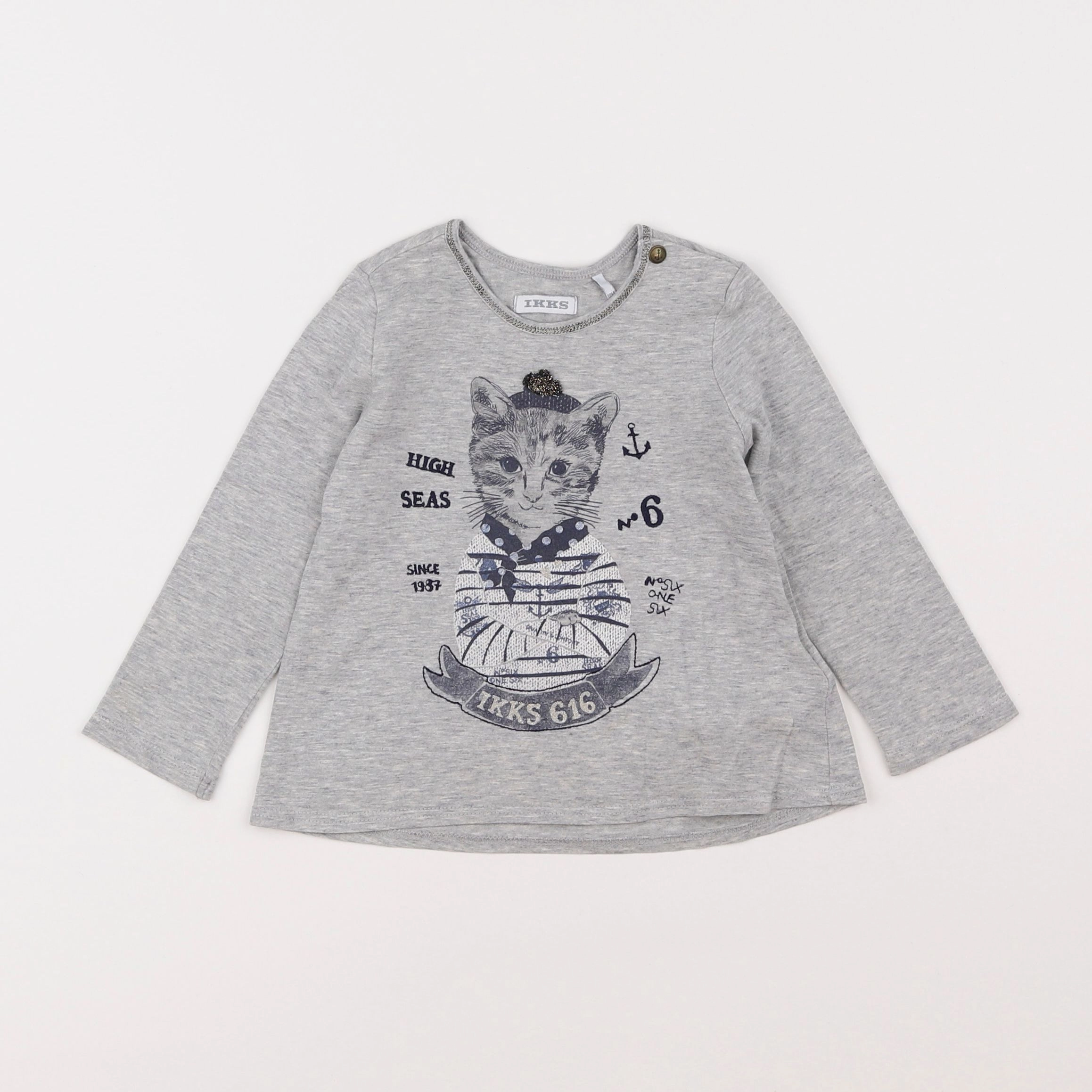 IKKS - tee-shirt gris - 18 mois
