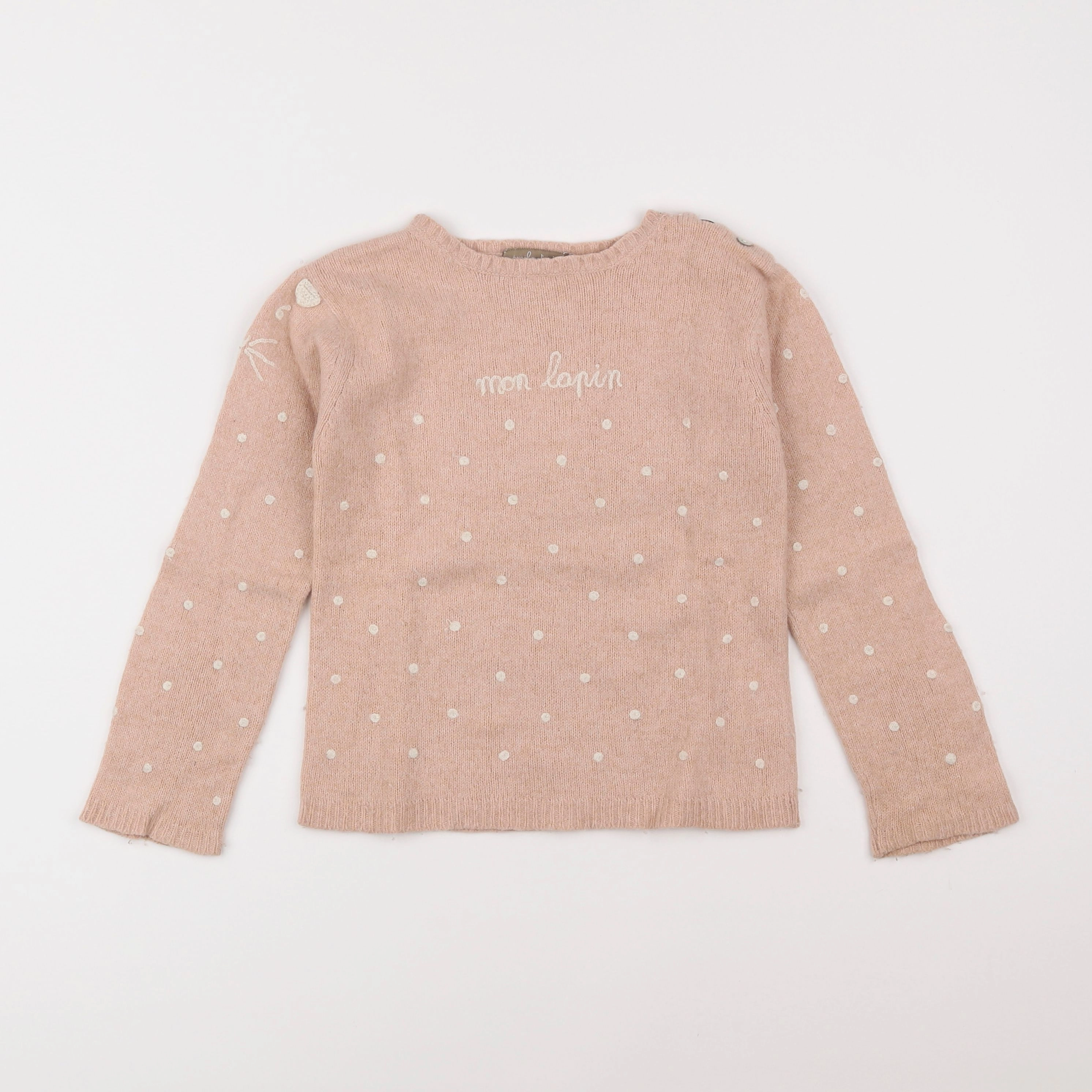 Emile et Ida - pull rose - 6 ans