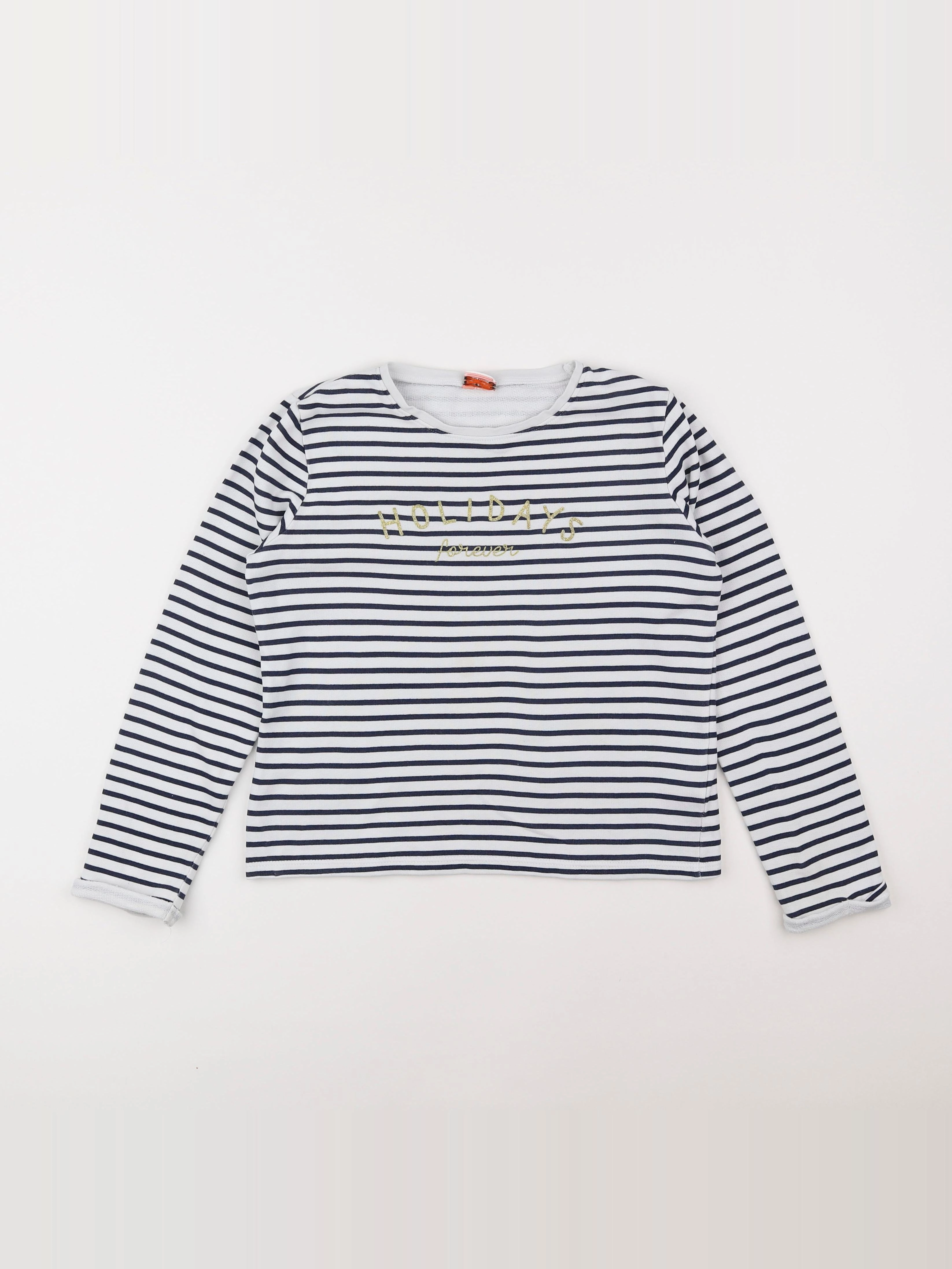 Tape à l'oeil - sweat blanc, bleu - 10 ans