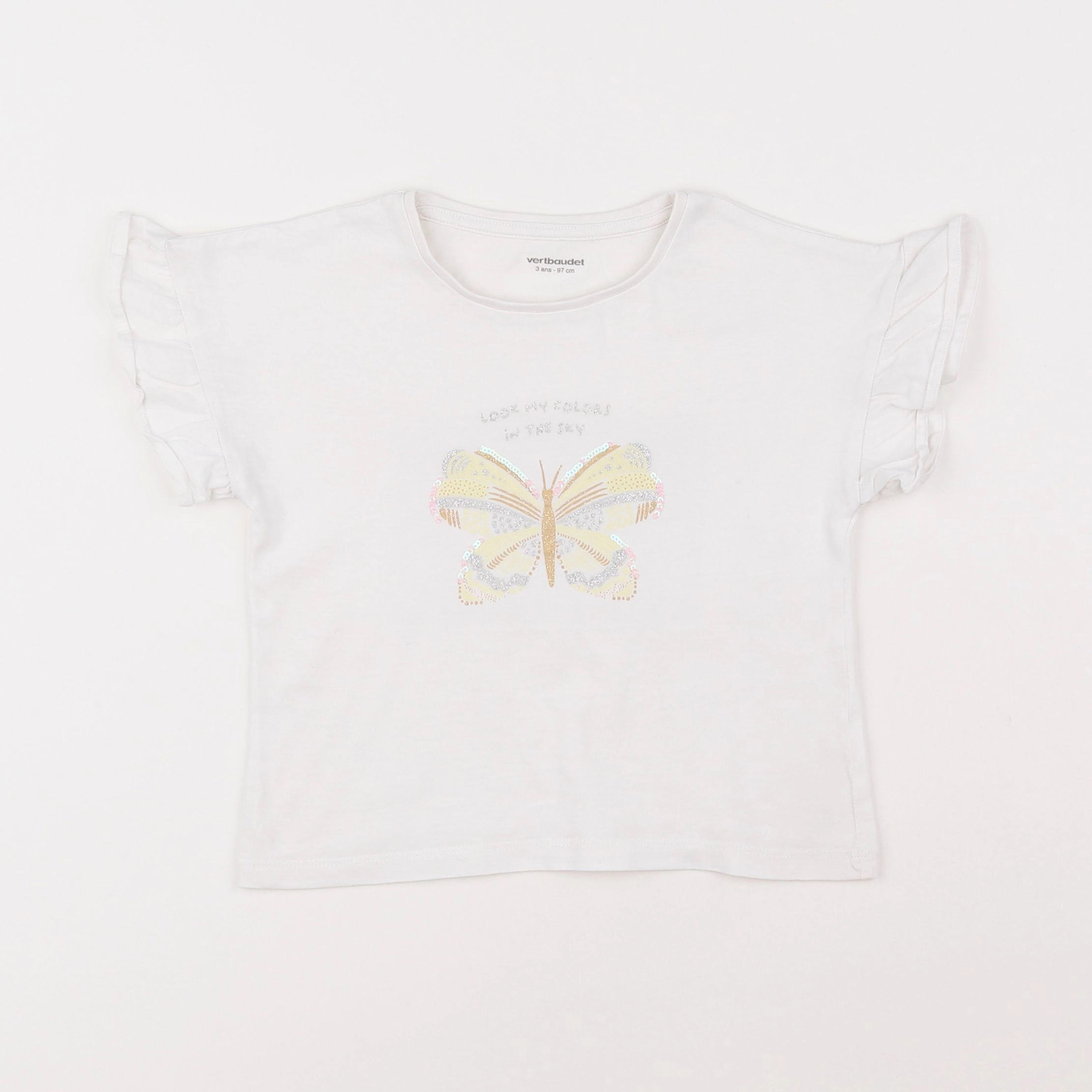 Vertbaudet - tee-shirt blanc - 3 ans