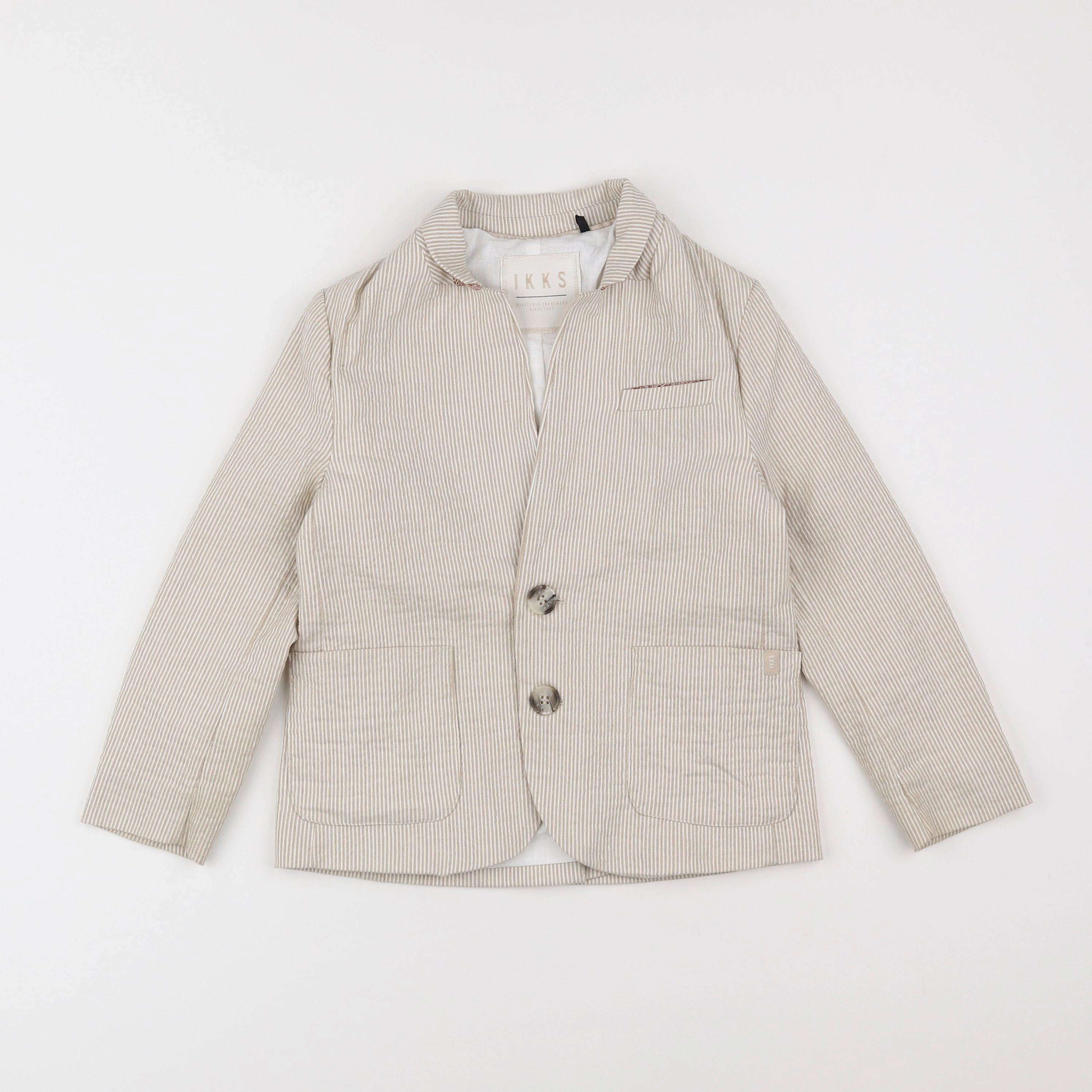 IKKS - veste beige, blanc - 6 ans