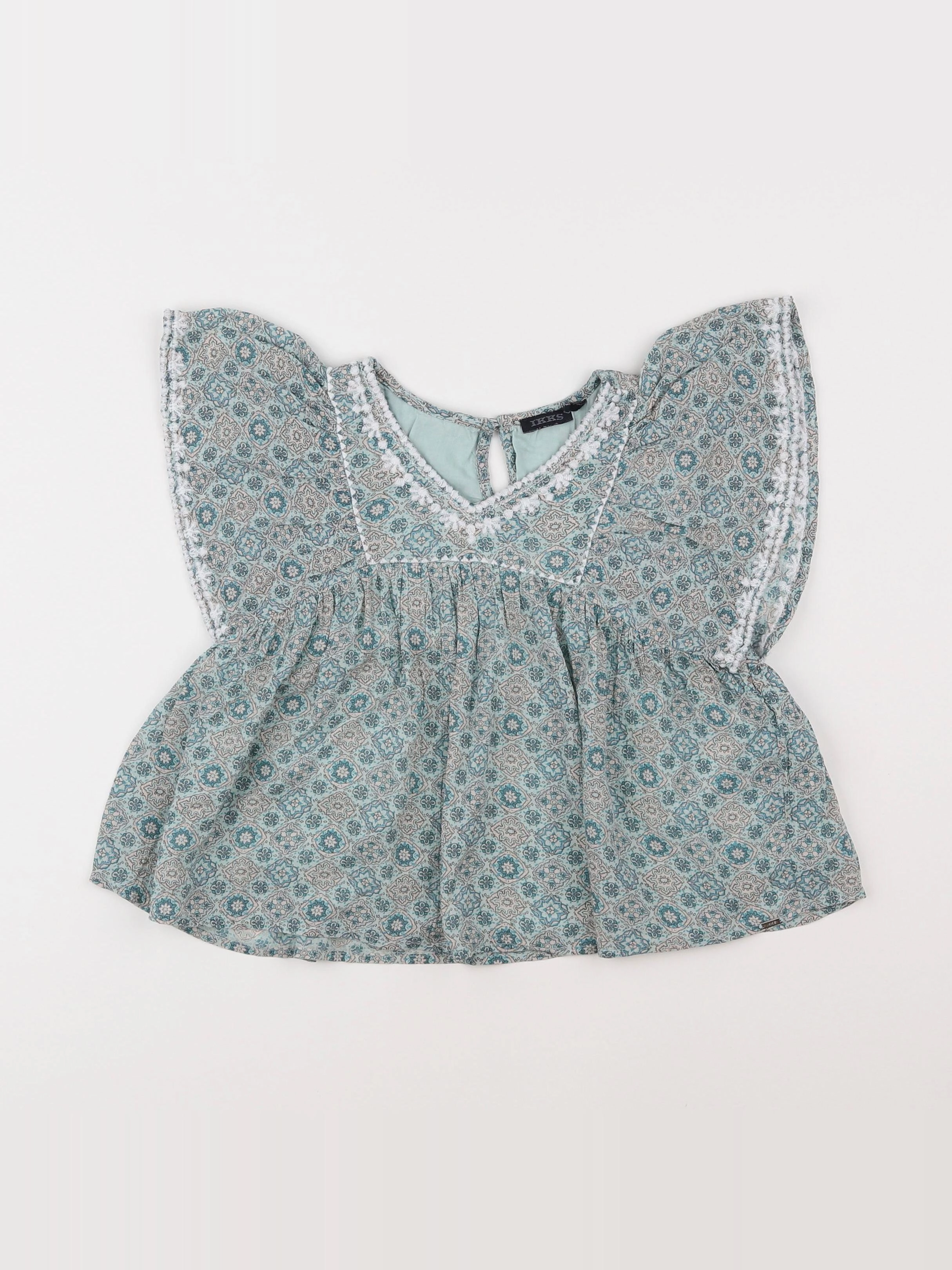 IKKS - blouse vert, rose - 6 ans