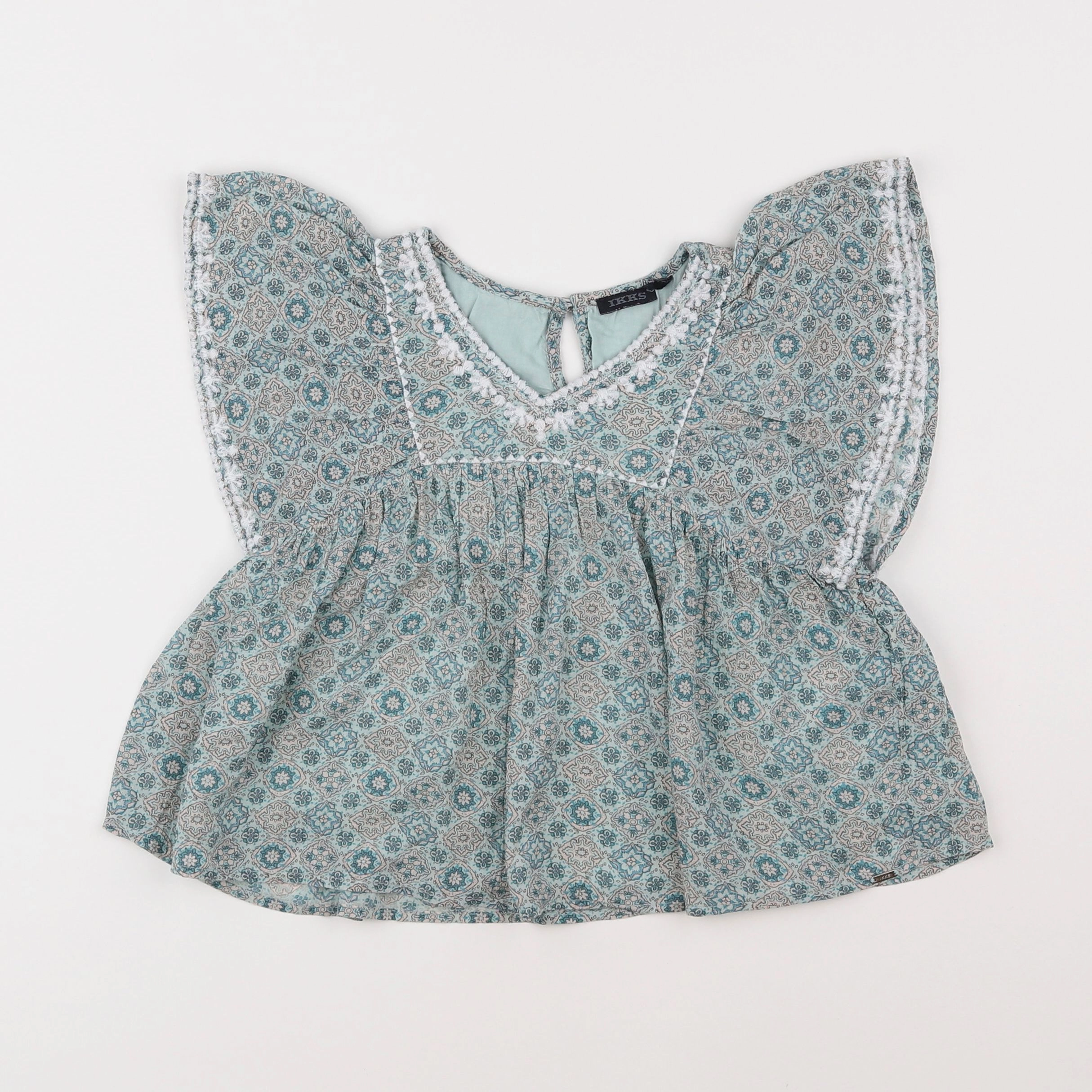 IKKS - blouse vert, rose - 6 ans