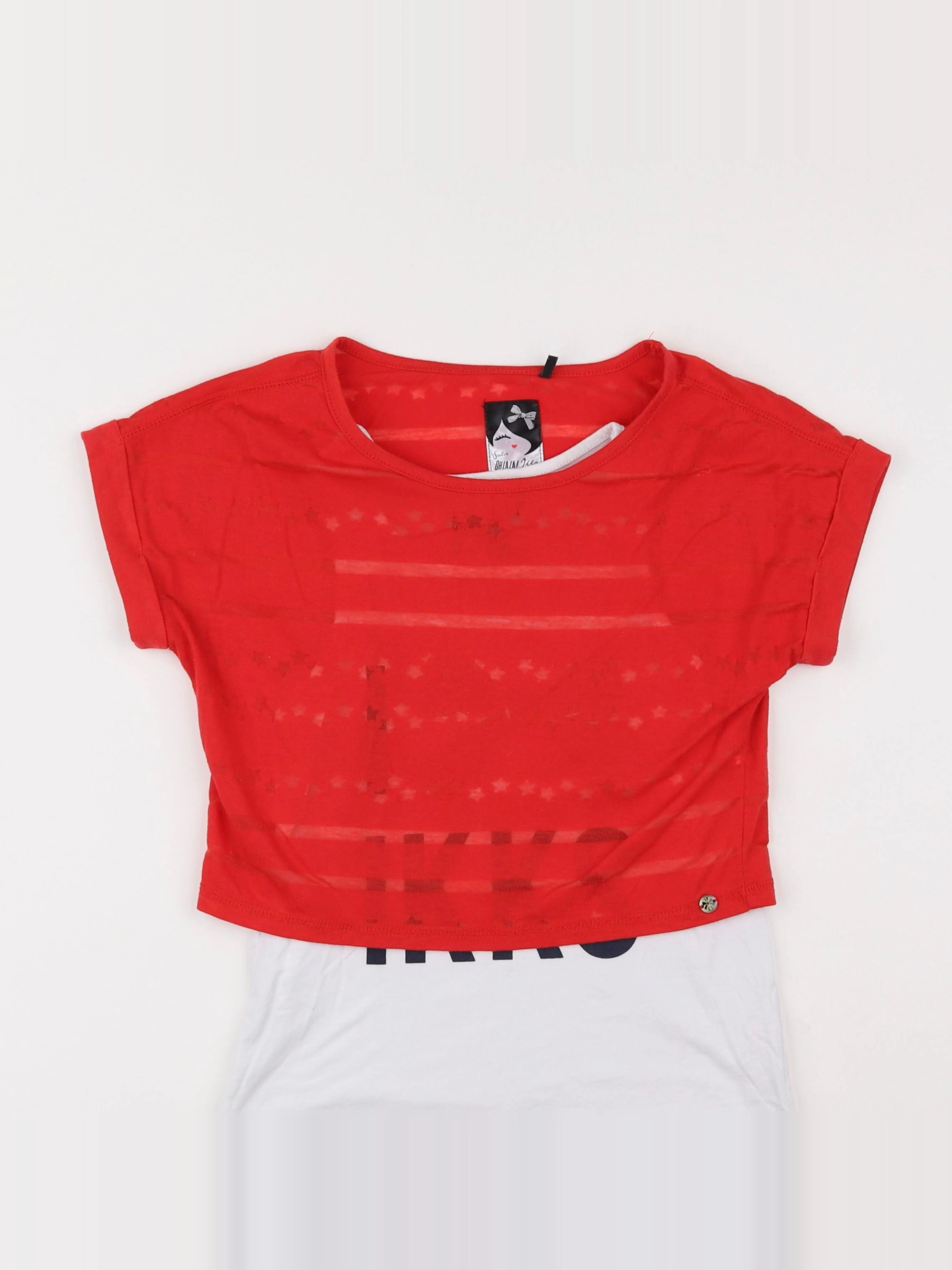 IKKS - tee-shirt rouge - 8 ans