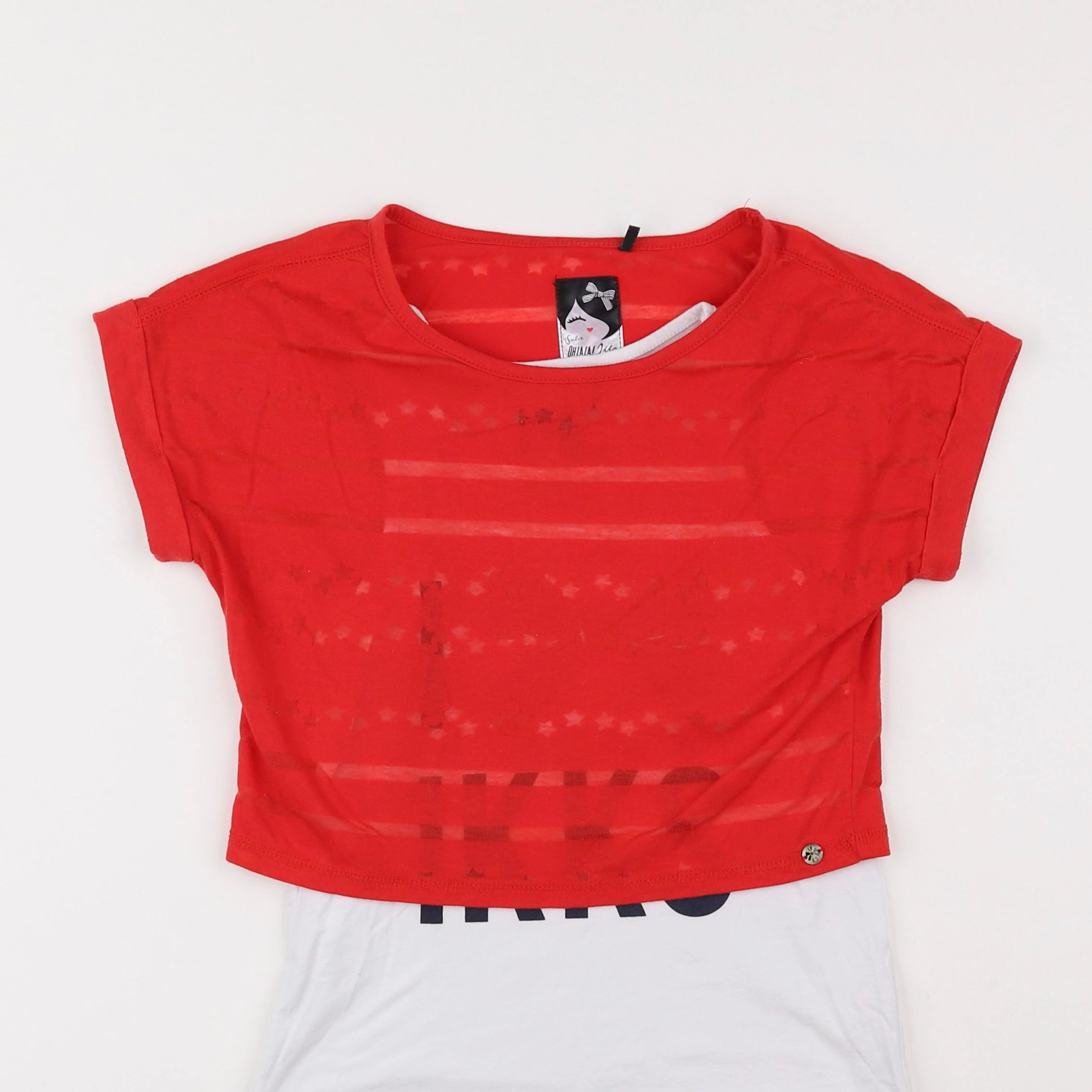 IKKS - tee-shirt rouge - 8 ans