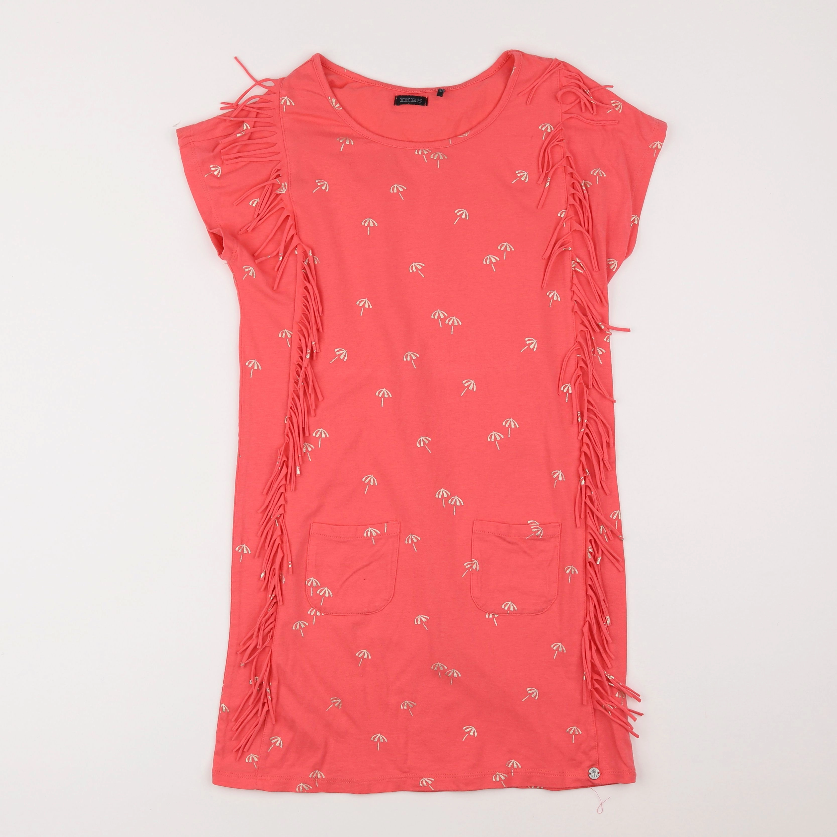 IKKS - robe rose, or - 12 ans