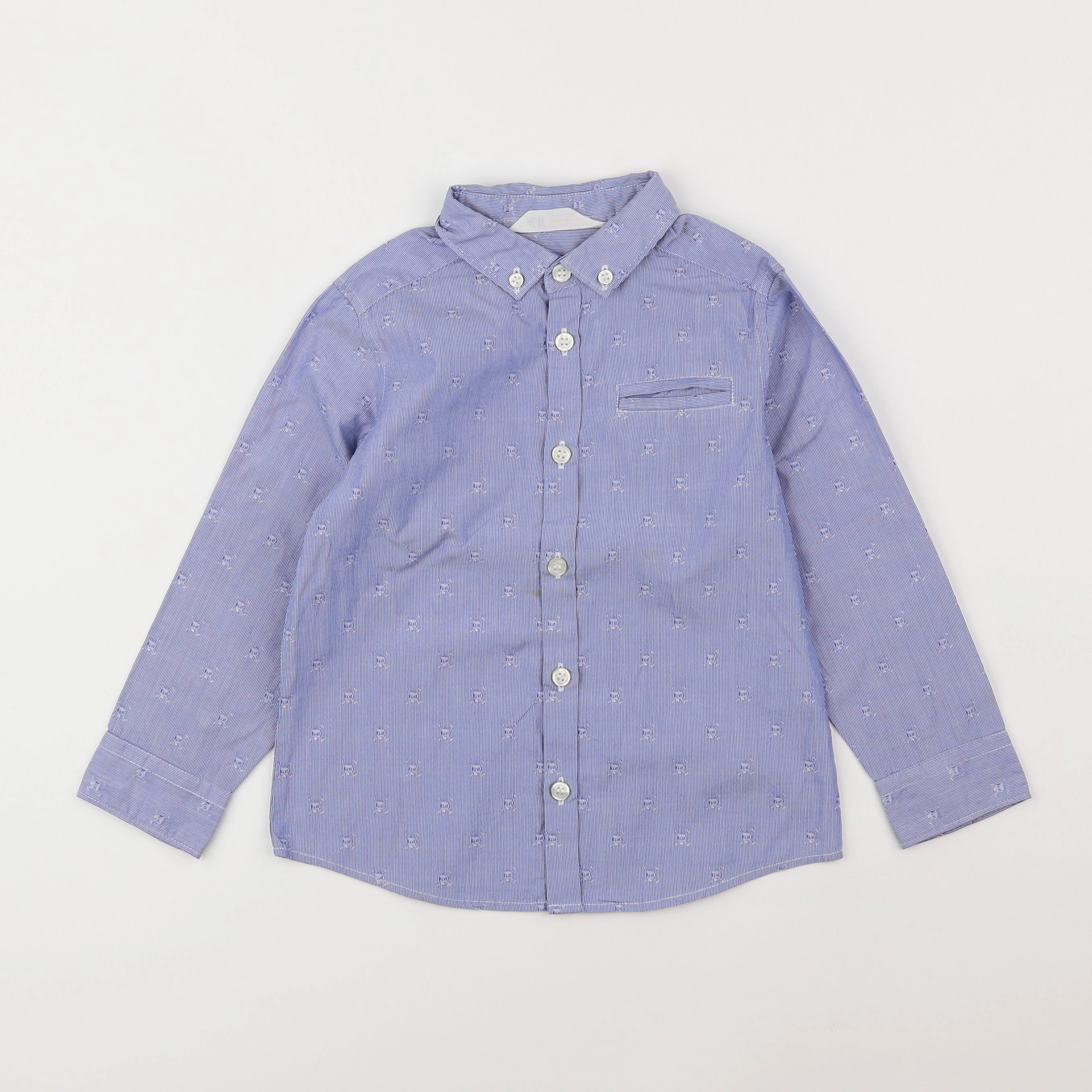 H&M - chemise bleu - 4 ans