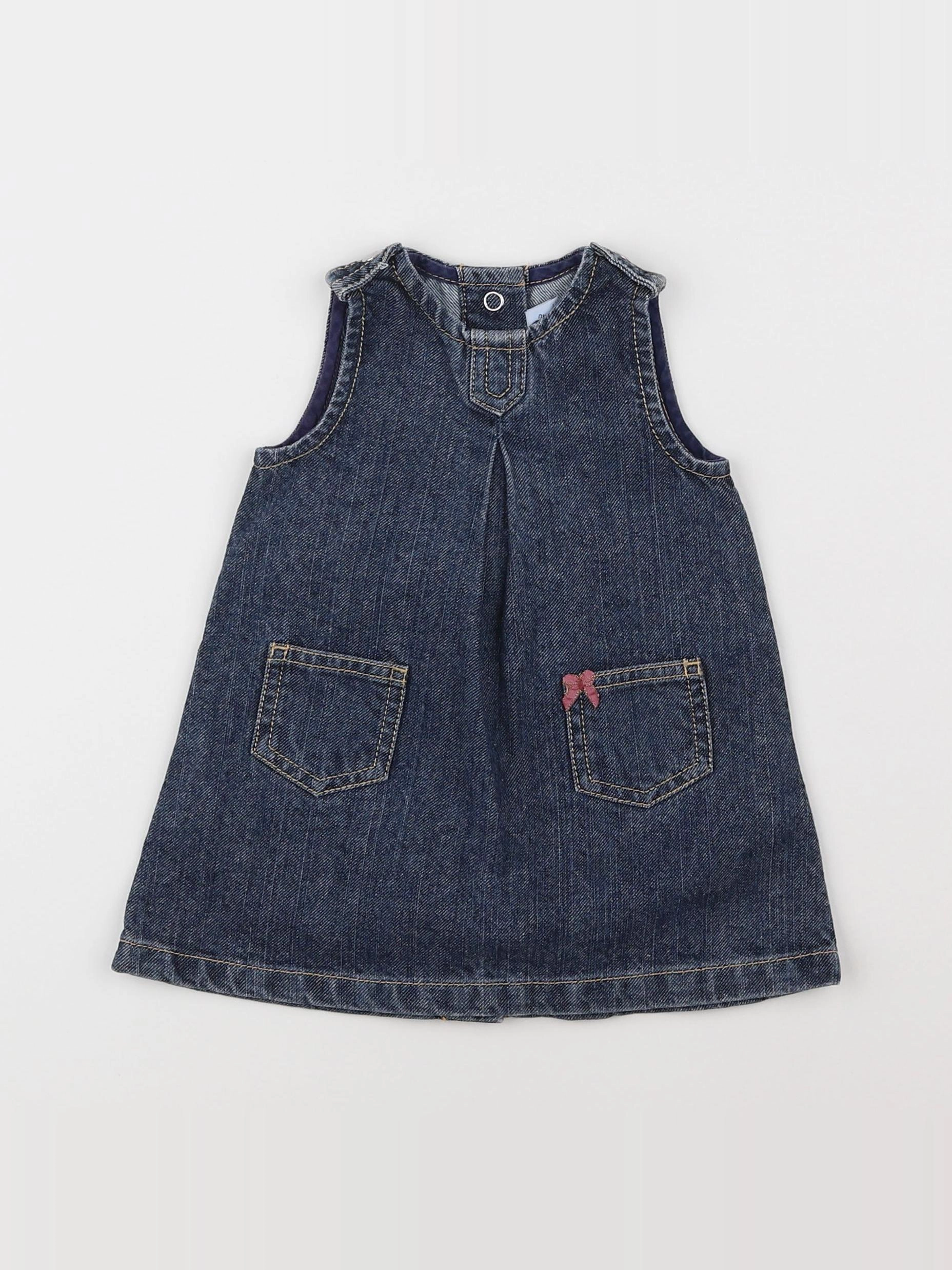 Petit Bateau - robe bleu - 3 mois