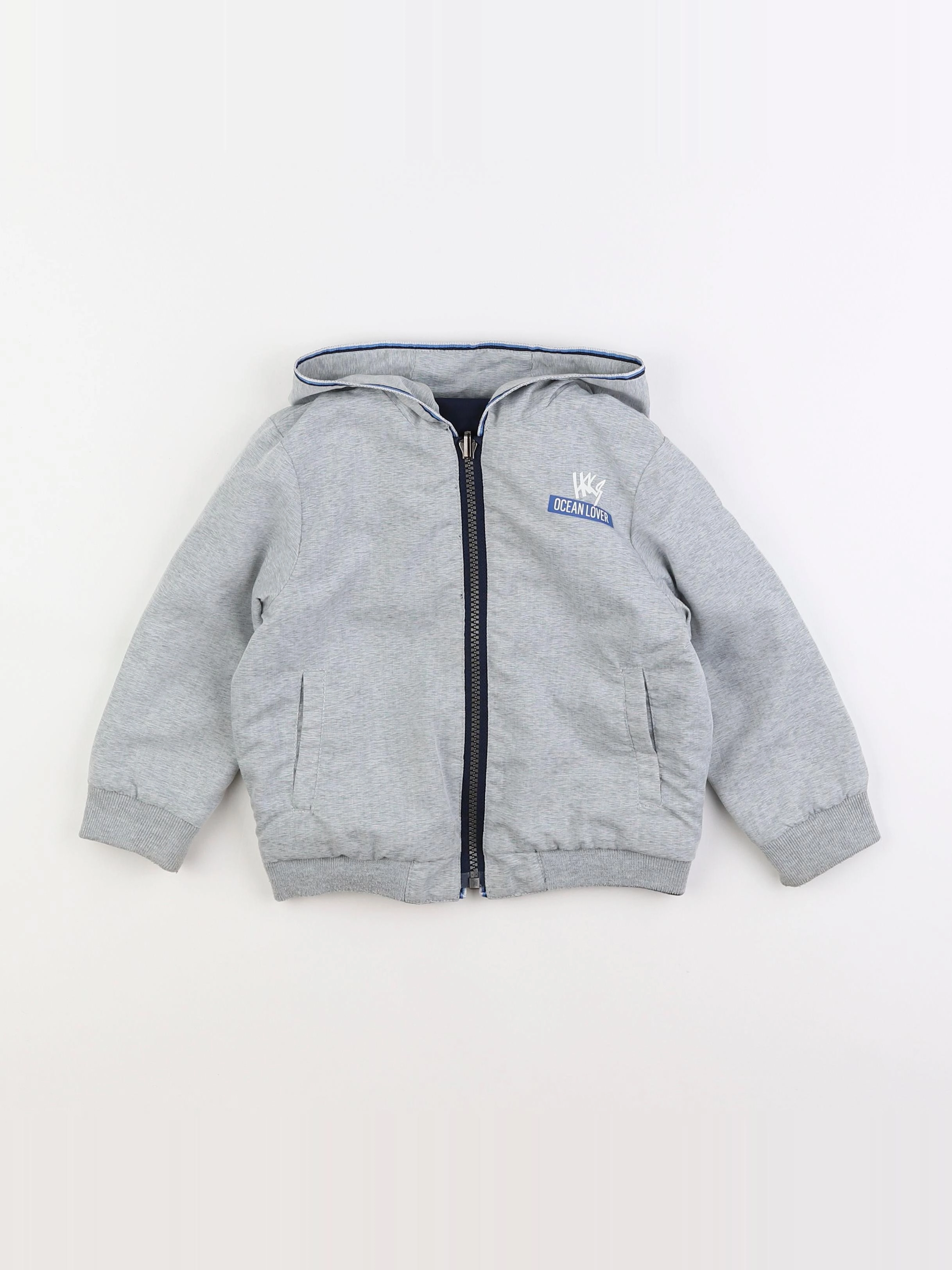 IKKS - veste réversible gris - 2 ans