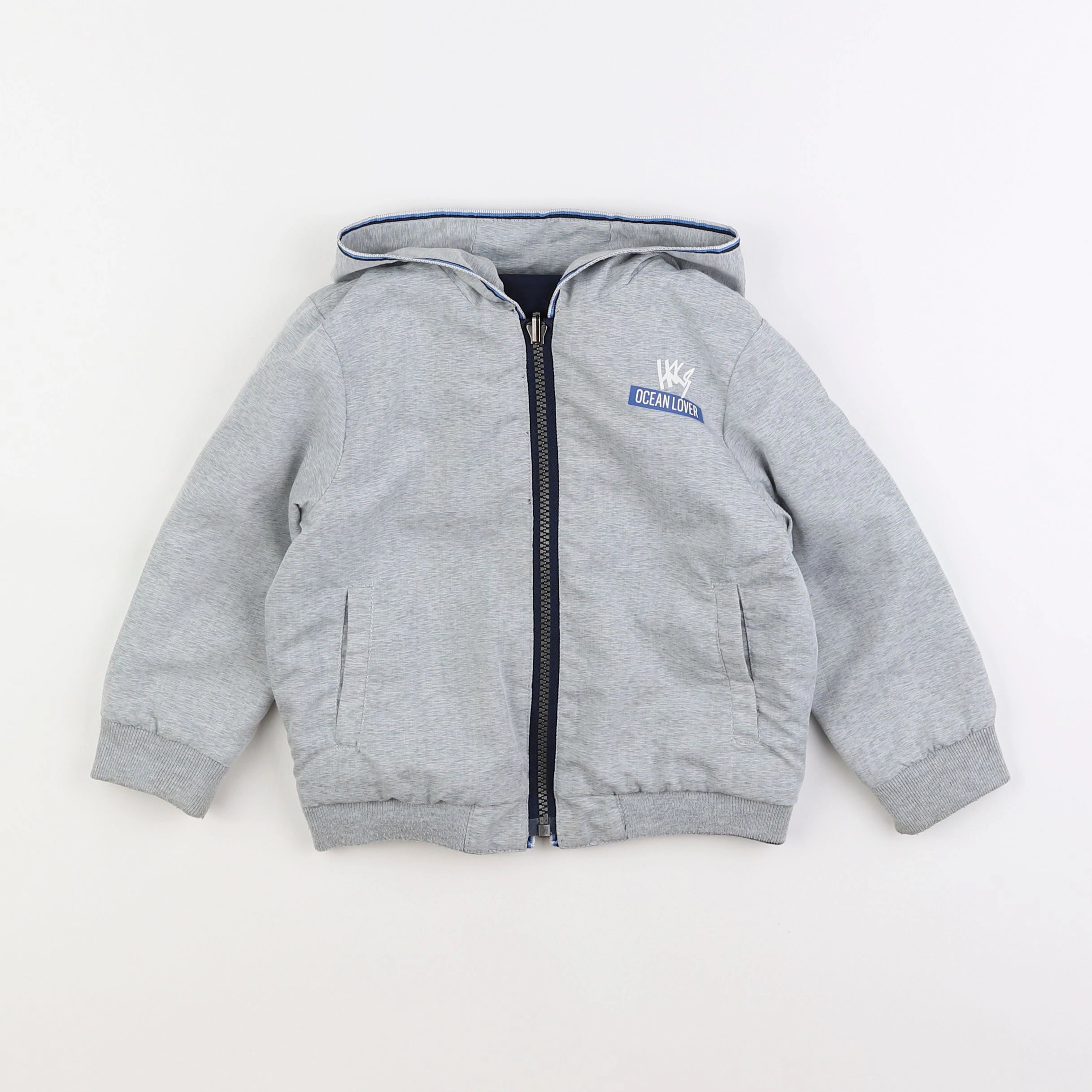 IKKS - veste réversible gris - 2 ans