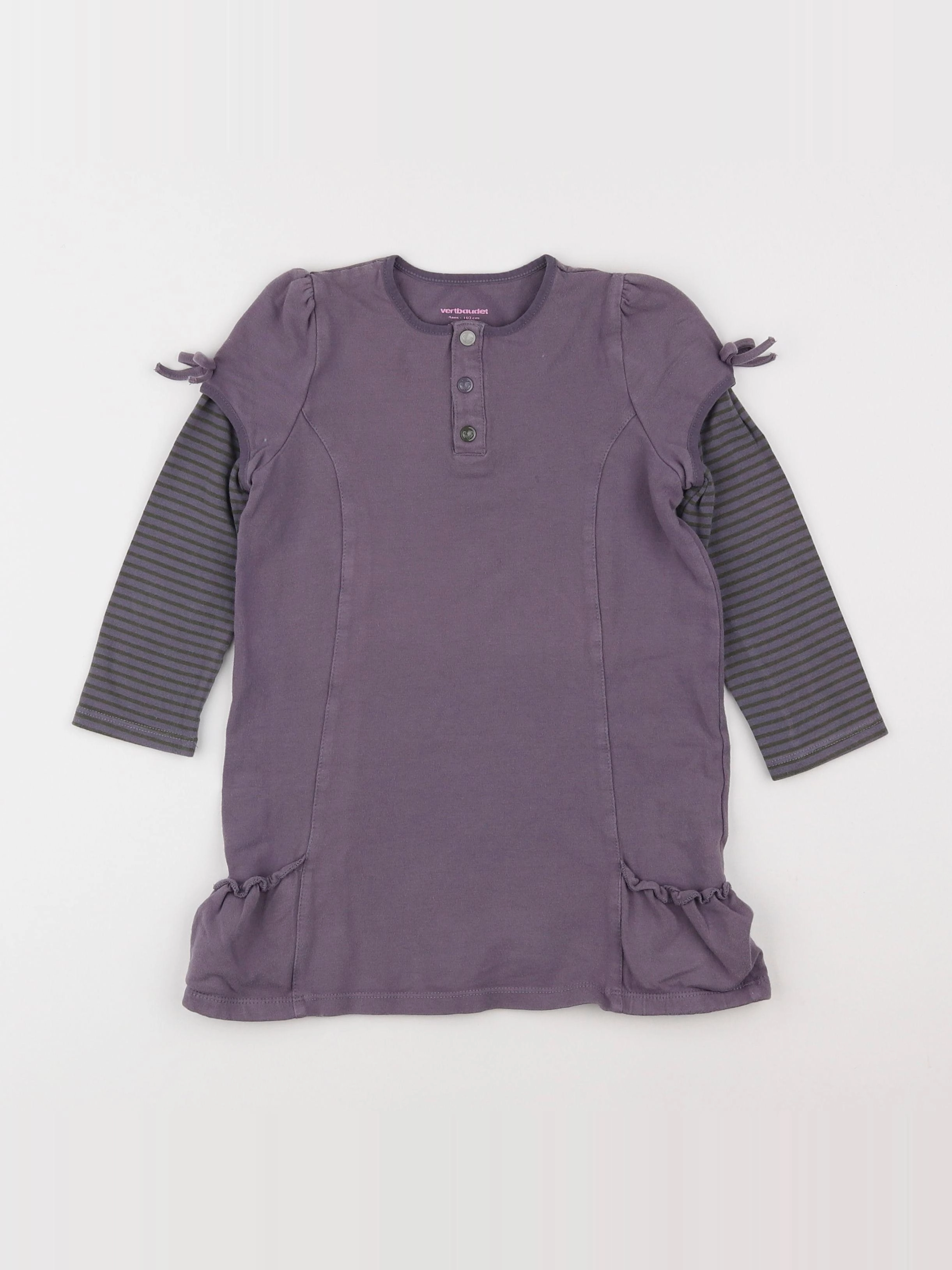 Vertbaudet - robe violet - 4 ans
