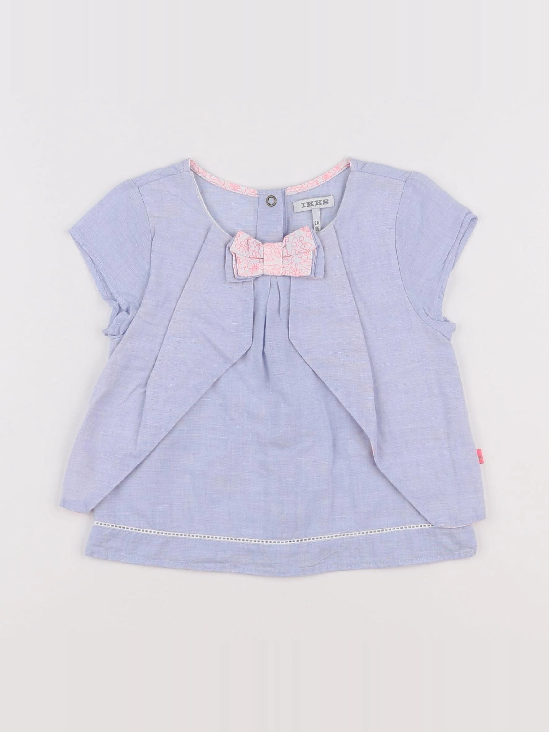 IKKS - blouse bleu - 2 ans