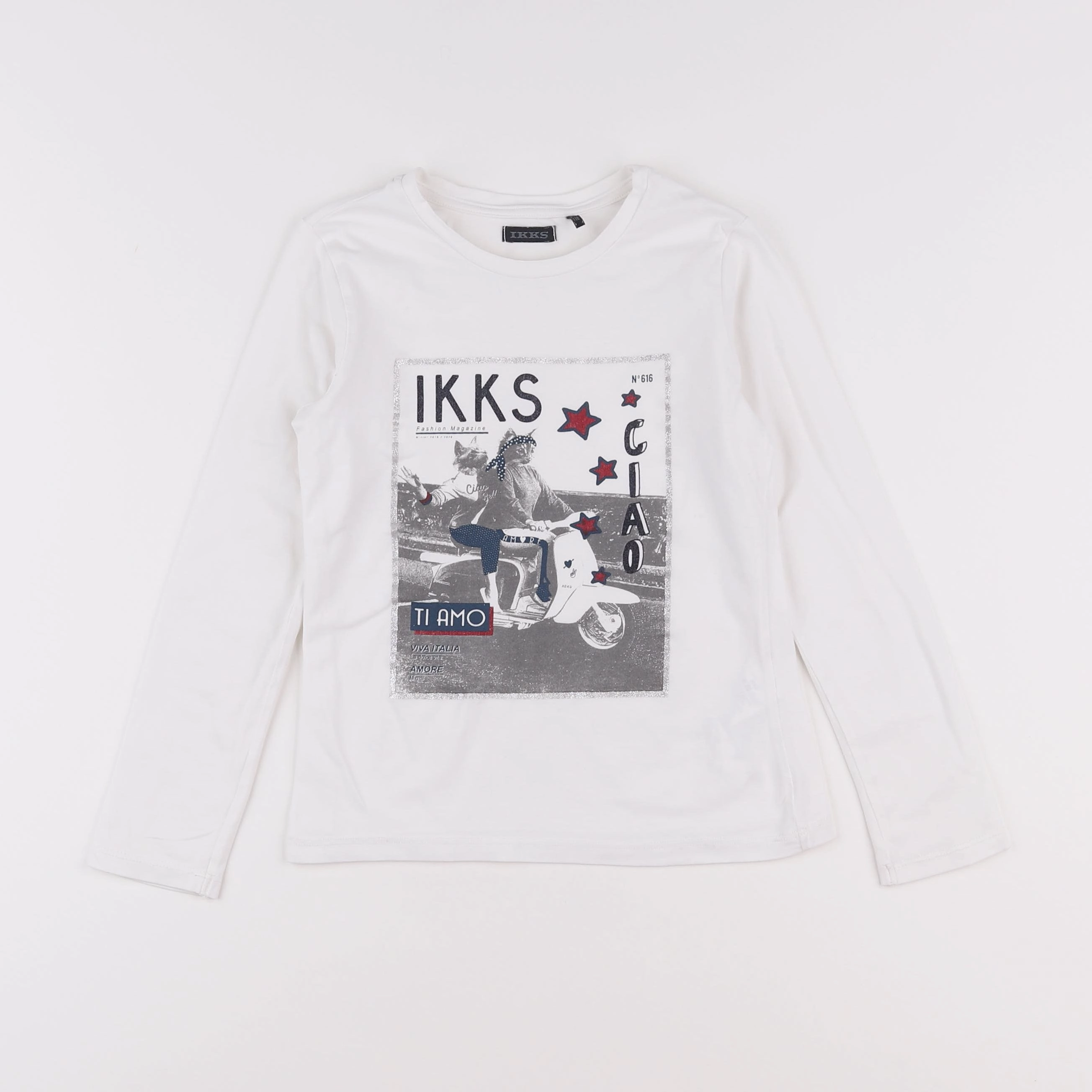 IKKS - tee-shirt blanc - 6 ans
