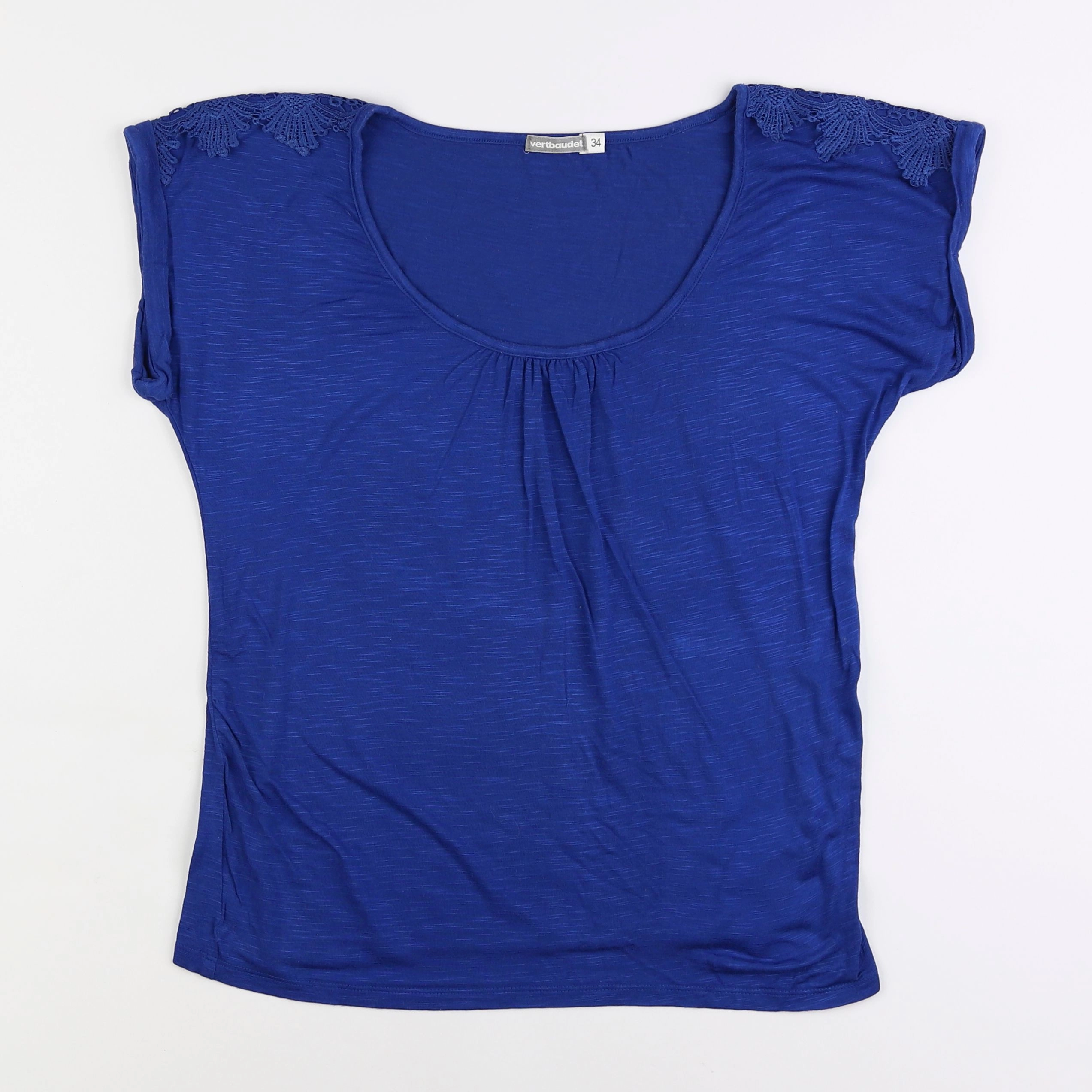 Vertbaudet - tee-shirt grossesse bleu - 34