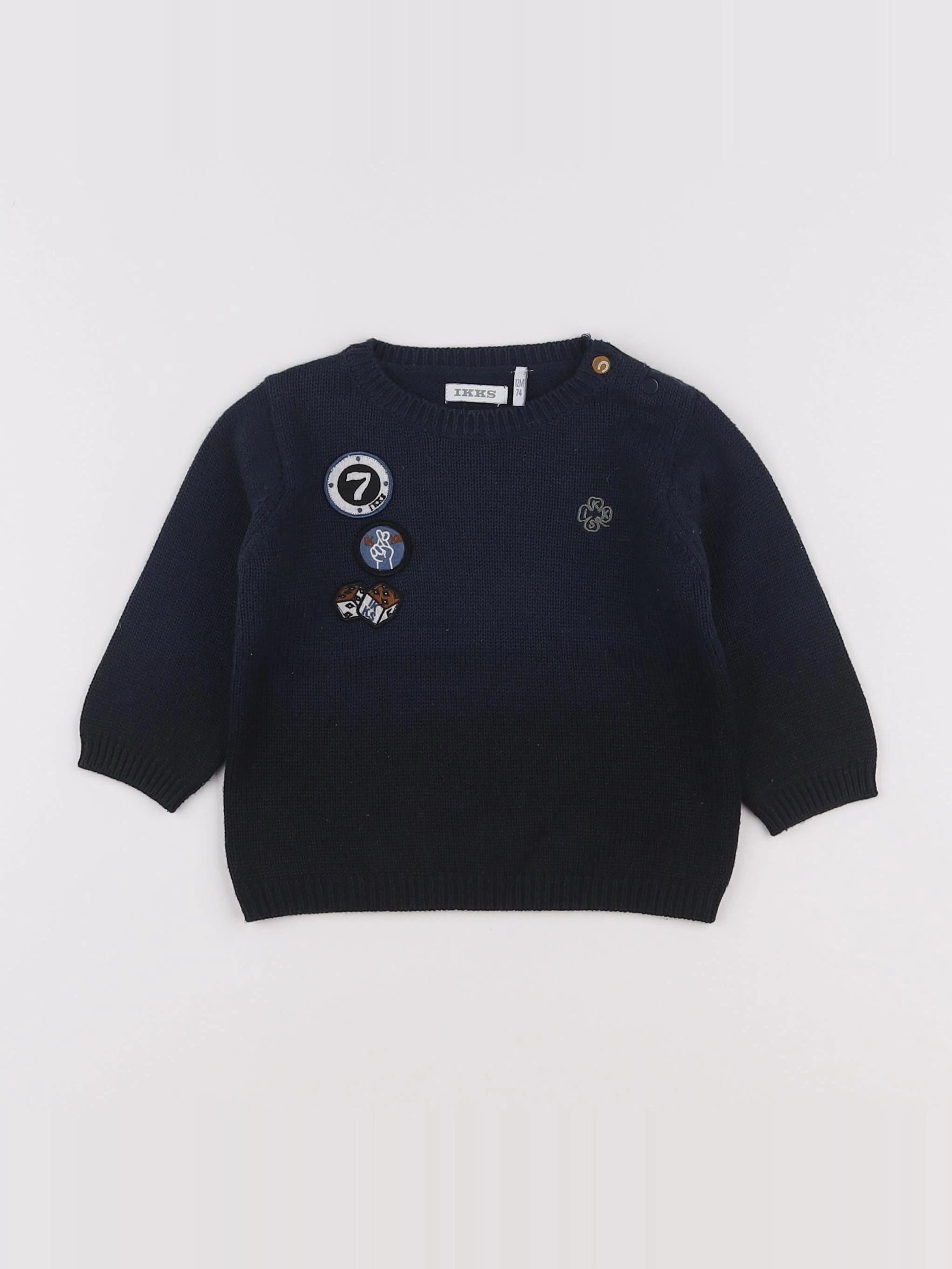 IKKS - pull bleu - 12 mois