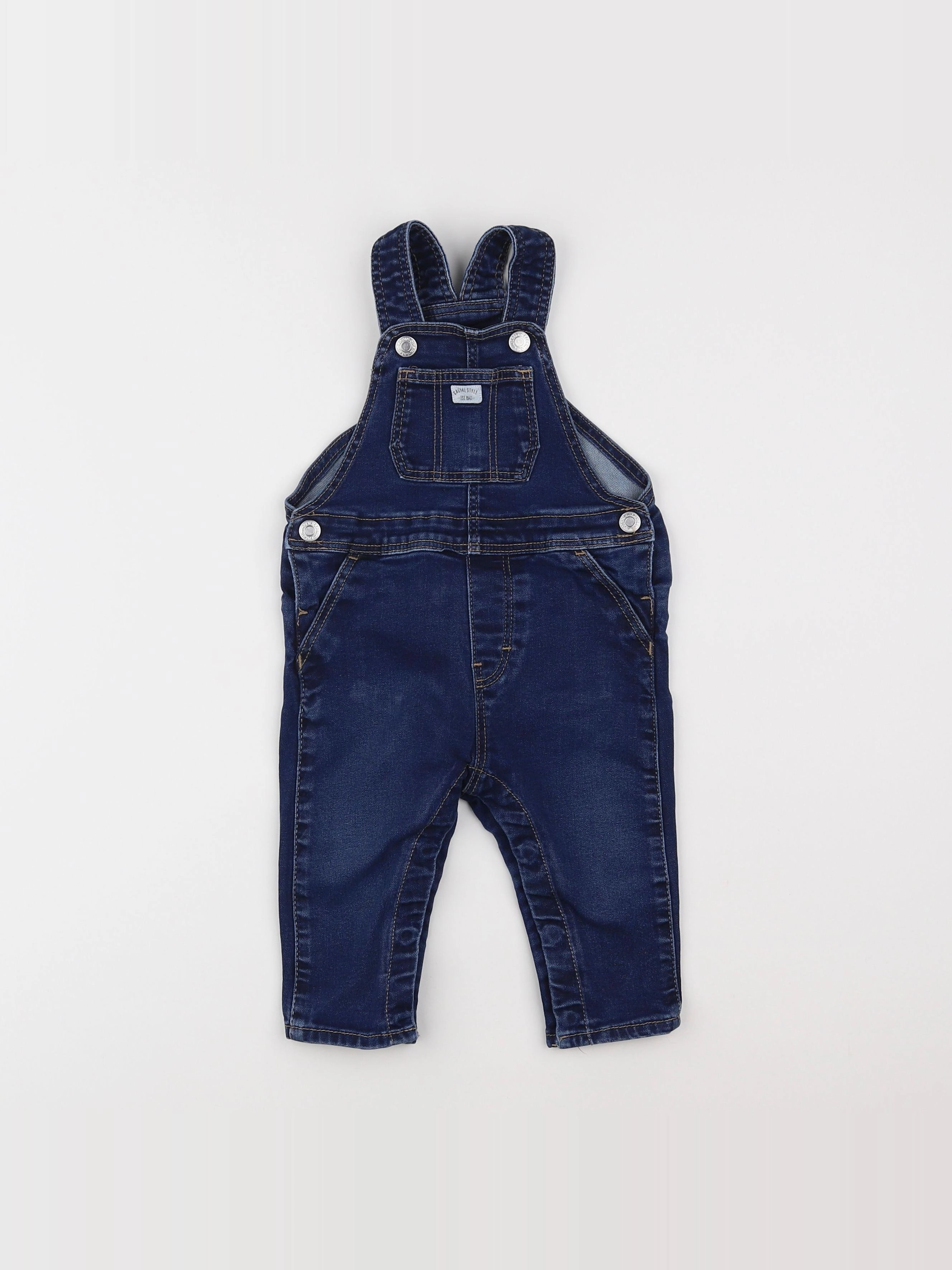 H&M - salopette bleu - 6/9 mois