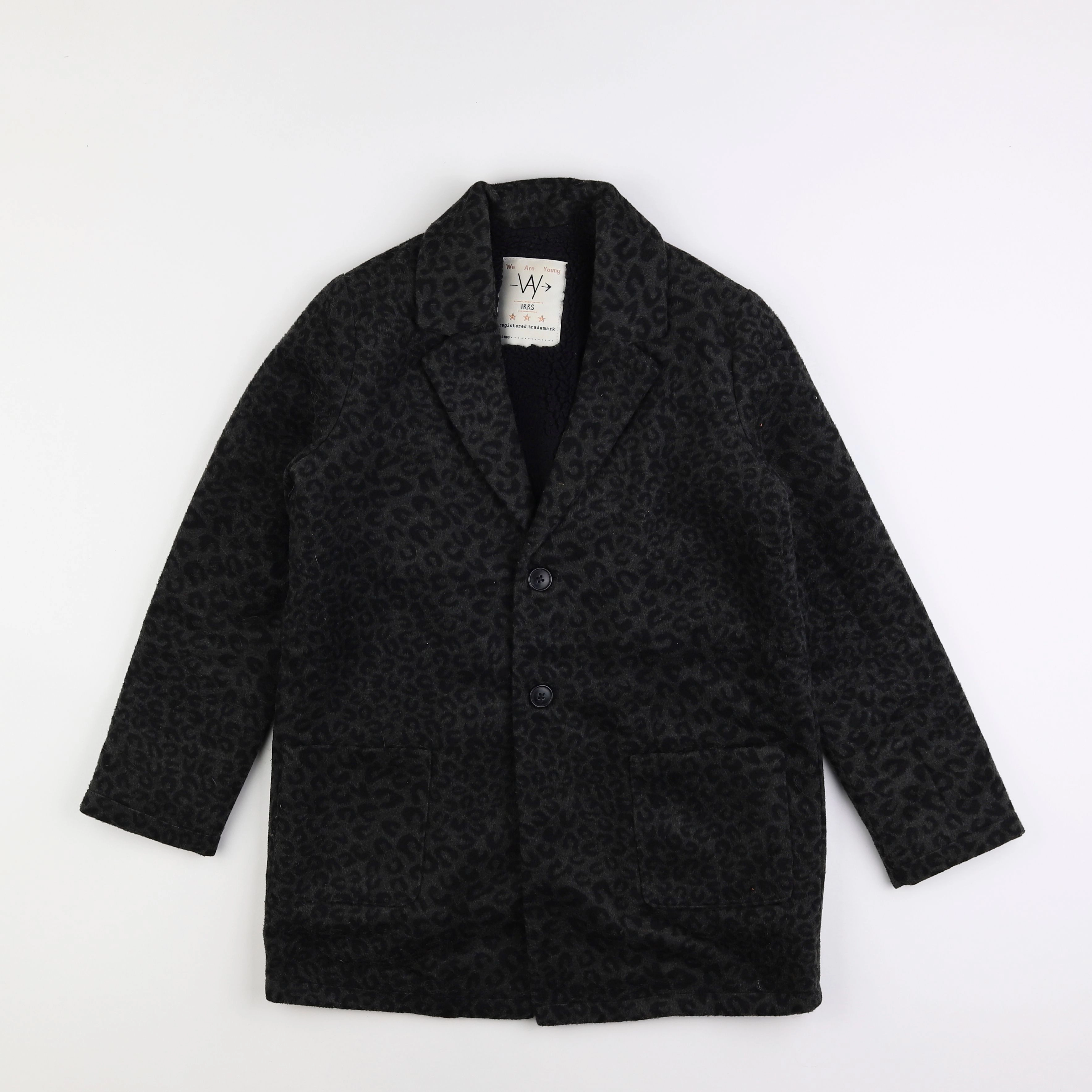 IKKS - manteau gris, noir - 12 ans