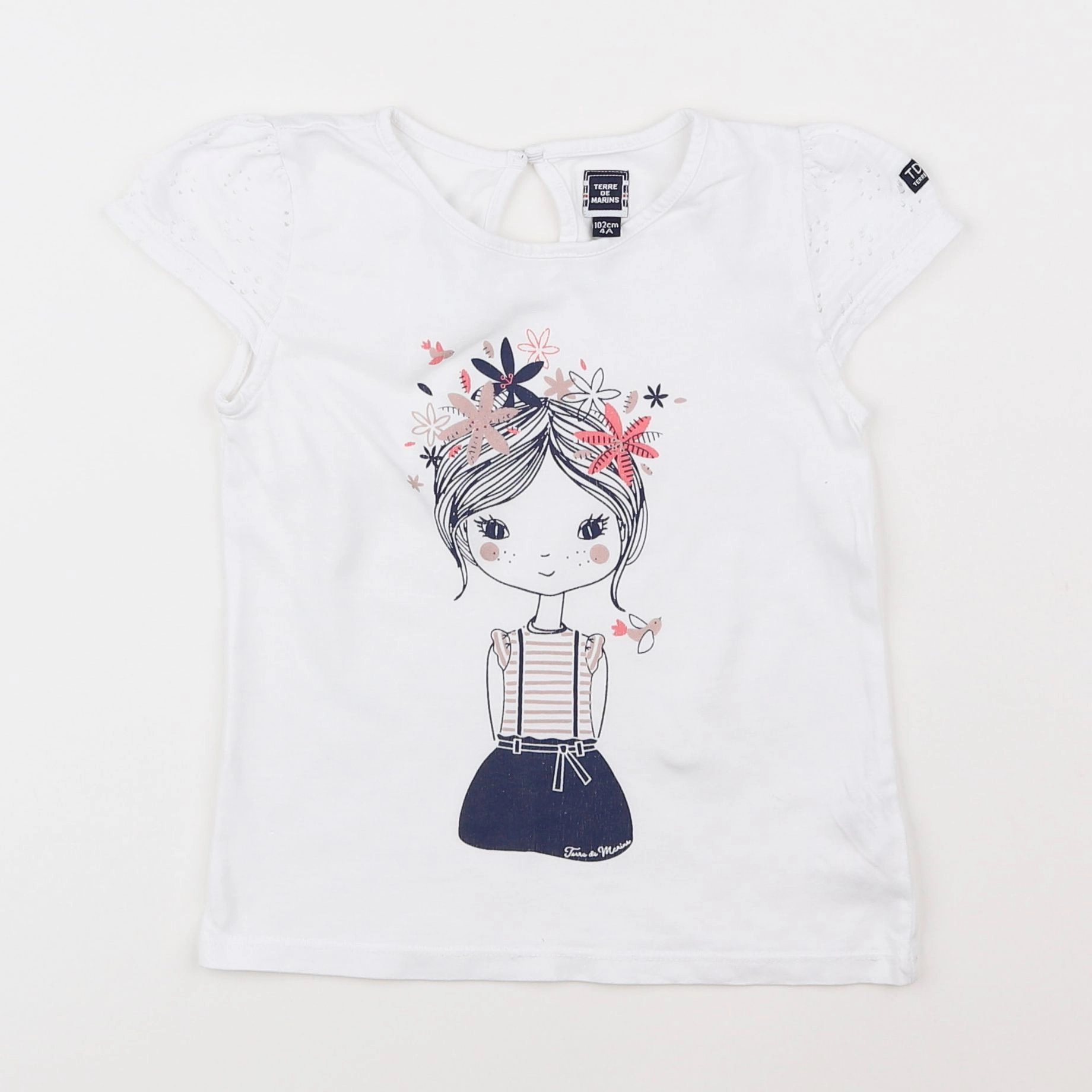 Terre de marins - tee-shirt blanc - 4 ans