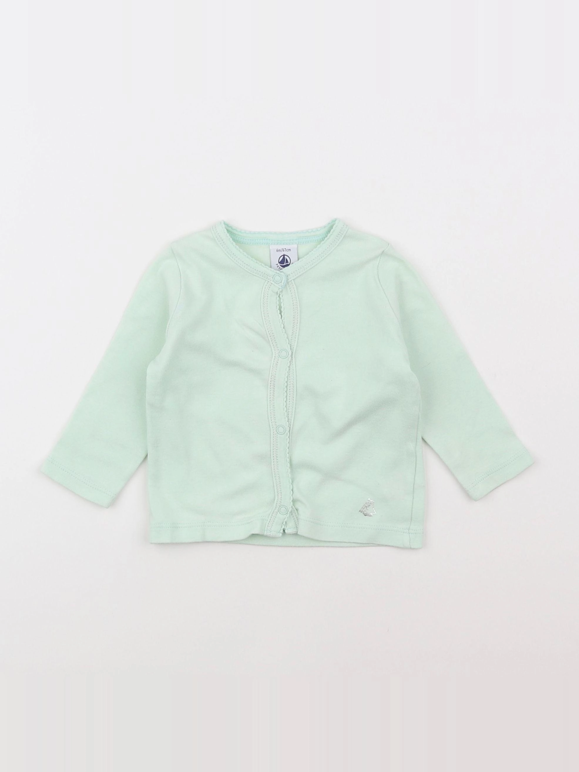 Petit Bateau - tee-shirt vert - 6 mois