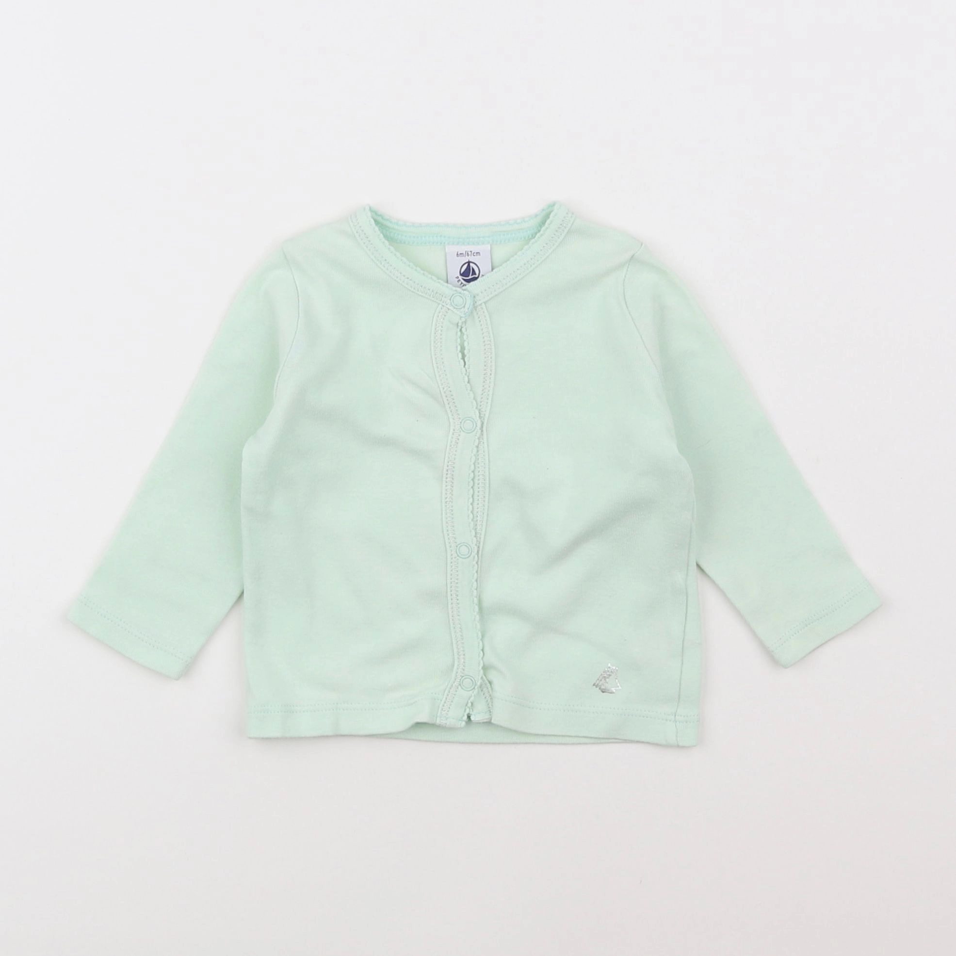 Petit Bateau - tee-shirt vert - 6 mois