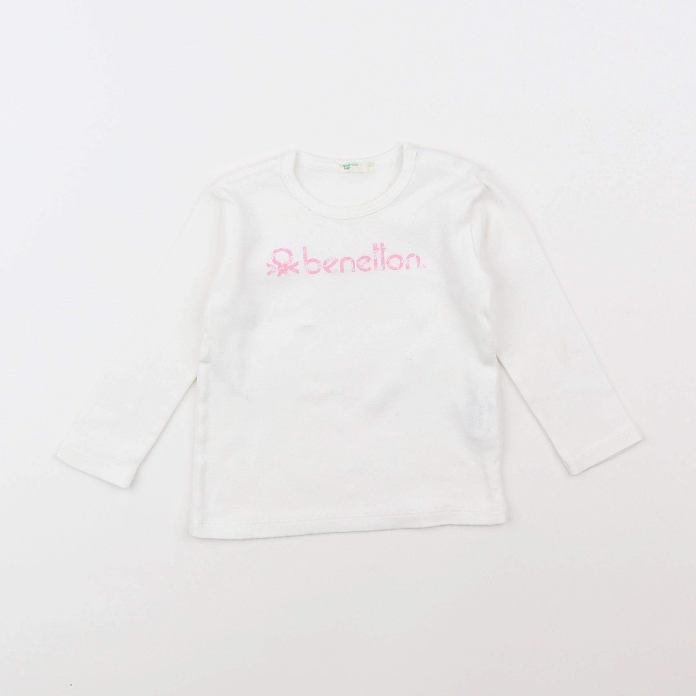 Benetton - tee-shirt blanc - 6/9 mois