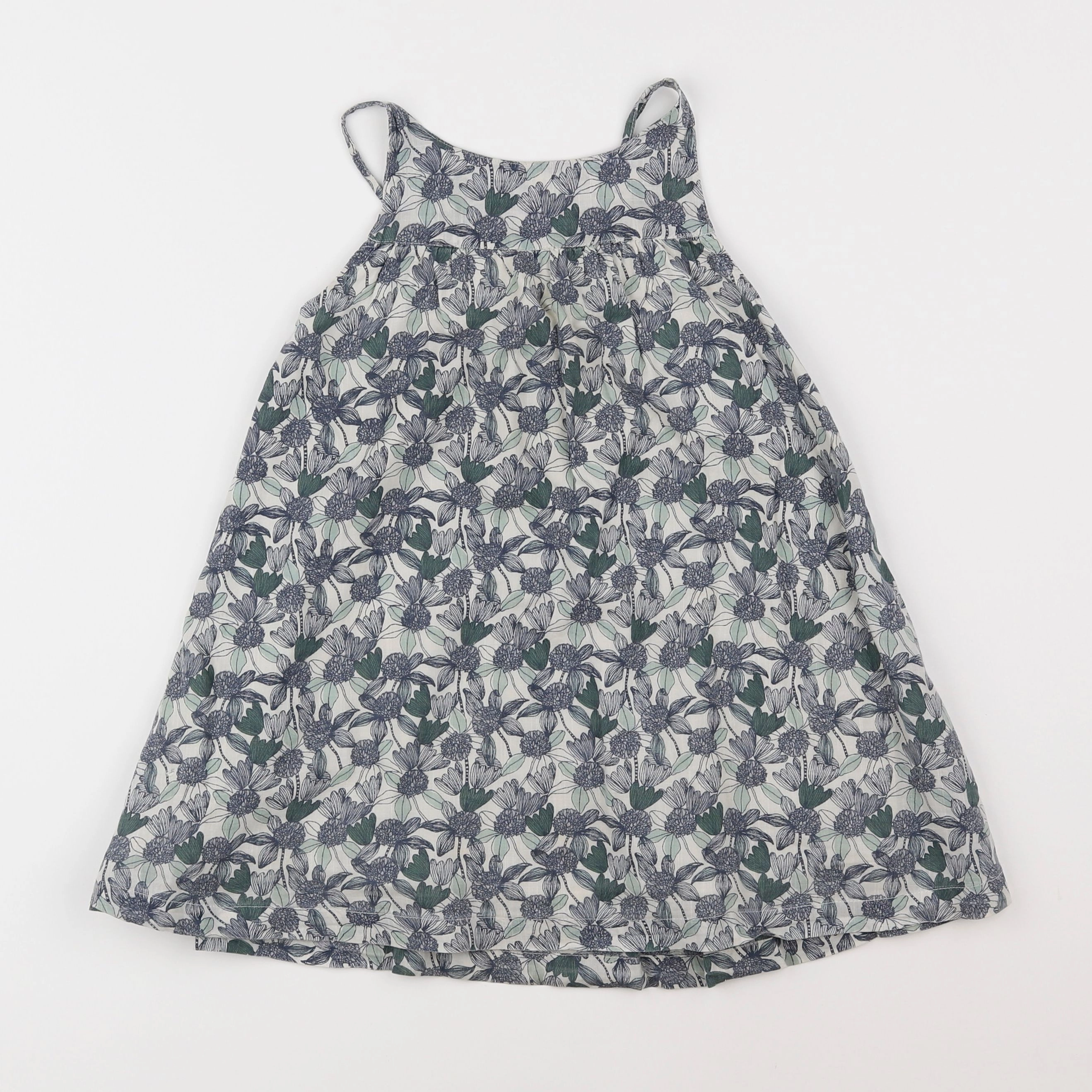 Monoprix - robe blanc, bleu, vert - 4 ans