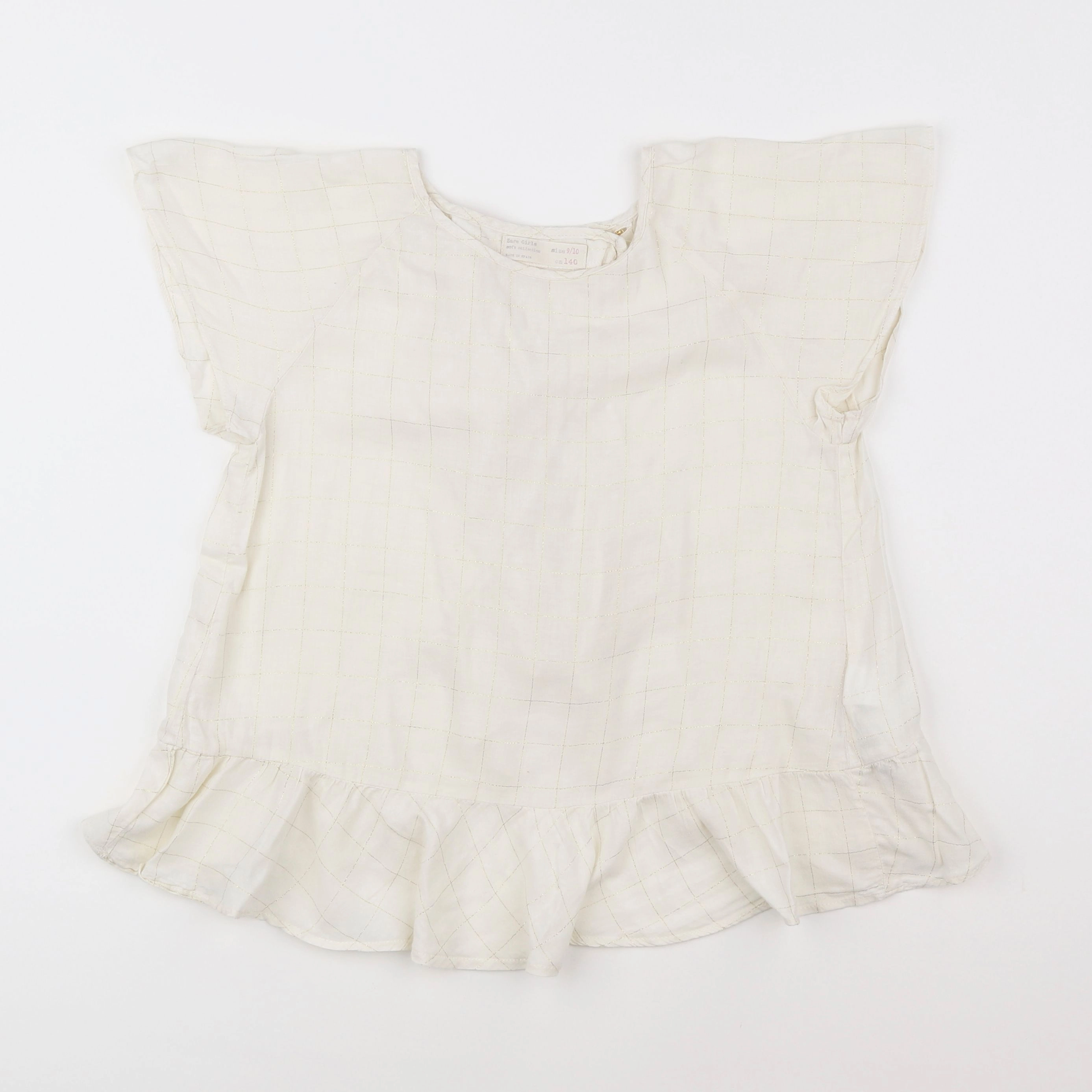 Zara - blouse beige, or - 9/10 ans