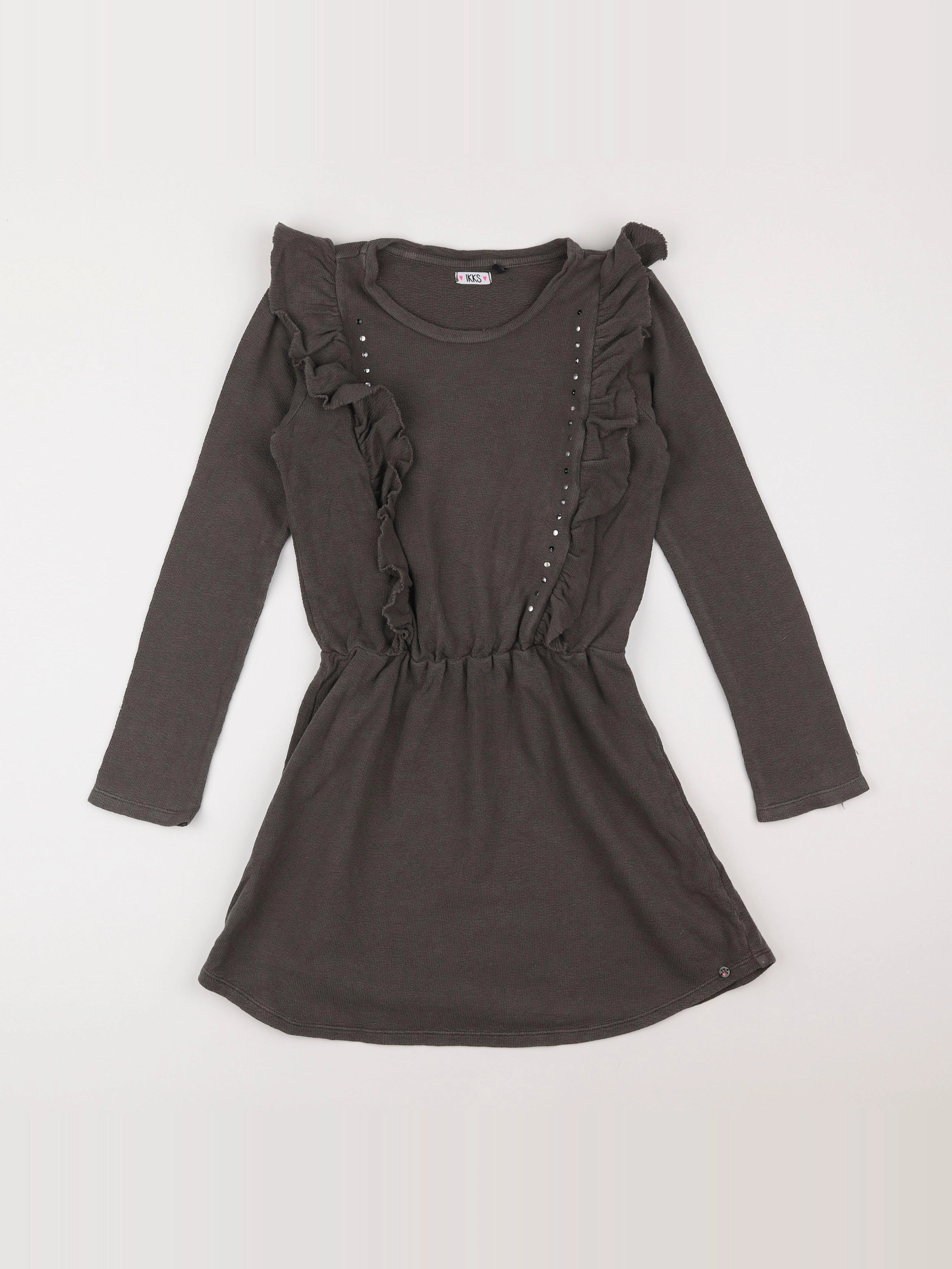 IKKS - robe gris - 10 ans