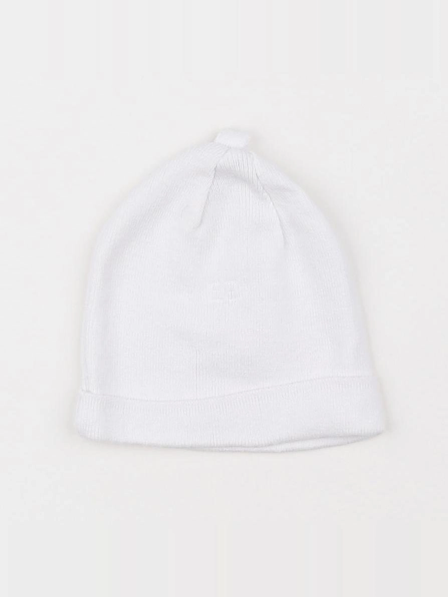 Vertbaudet - bonnet blanc - 3/6 mois